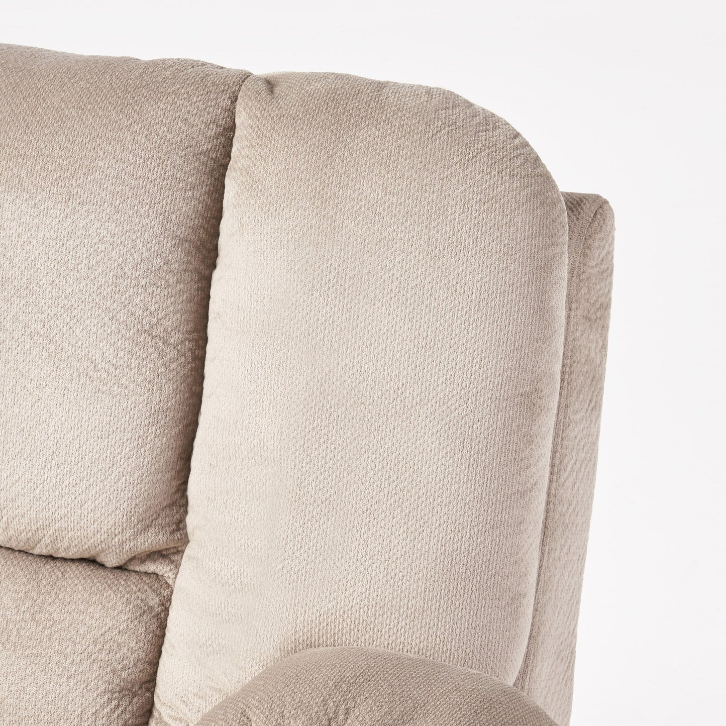 Fauteuil inclinable manuel marron avec tissu moelleux et deux porte-gobelets