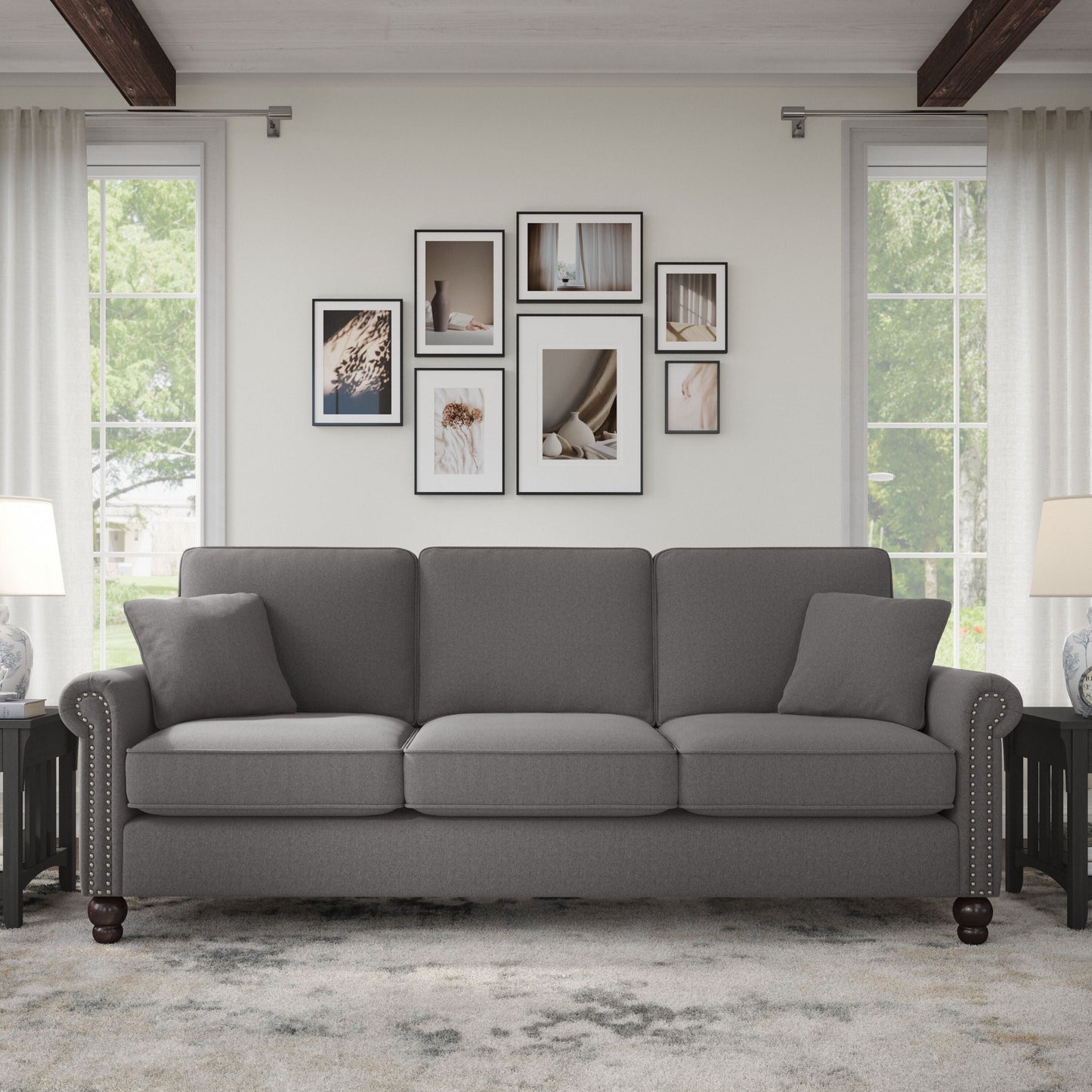 Grand canapé de salon 3 places Bush Furniture Coventry 85W