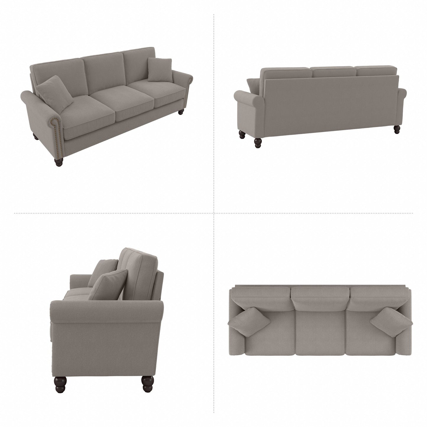Grand canapé de salon 3 places Bush Furniture Coventry 85W