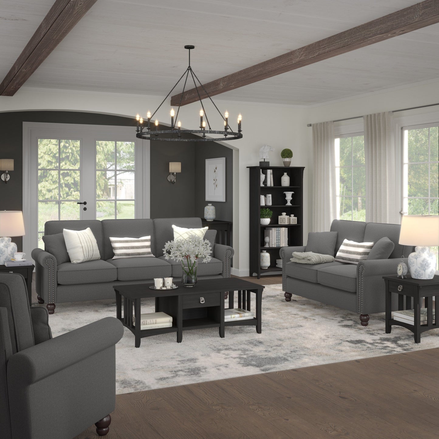Grand canapé de salon 3 places Bush Furniture Coventry 85W