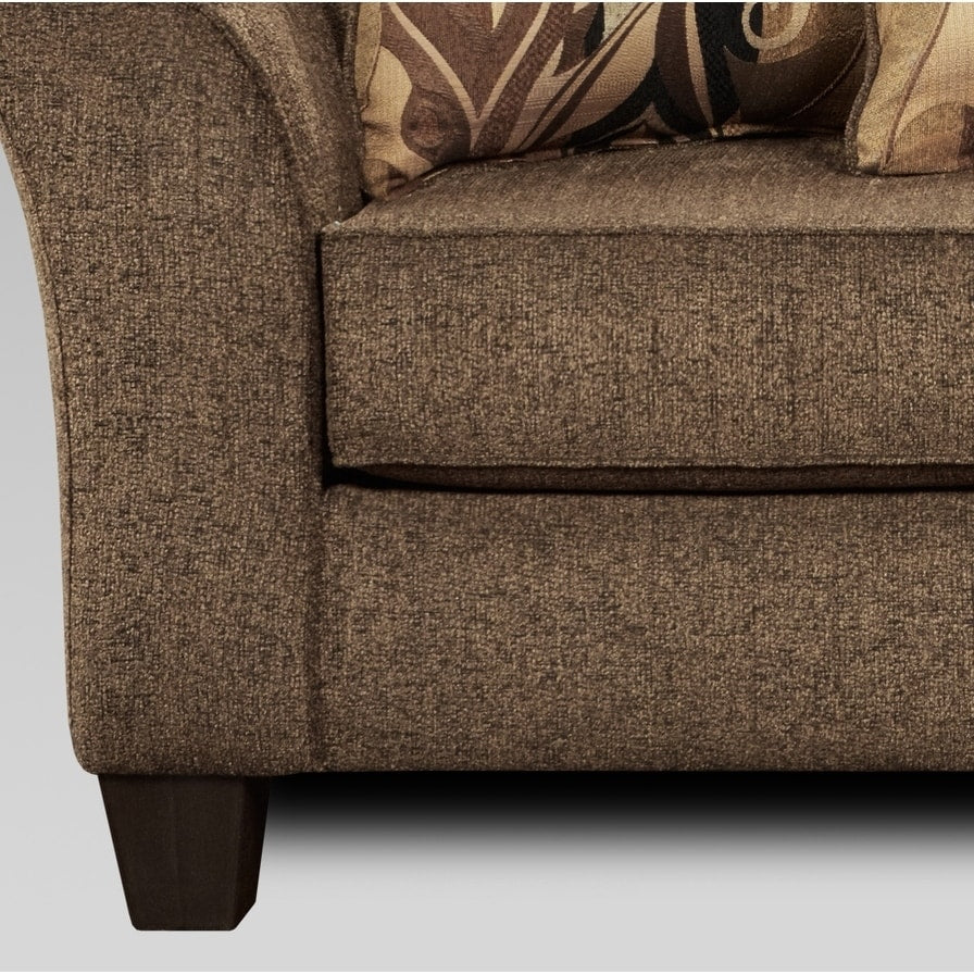 Canapé à dossier coussiné en tissu Camero de Roundhill Furniture