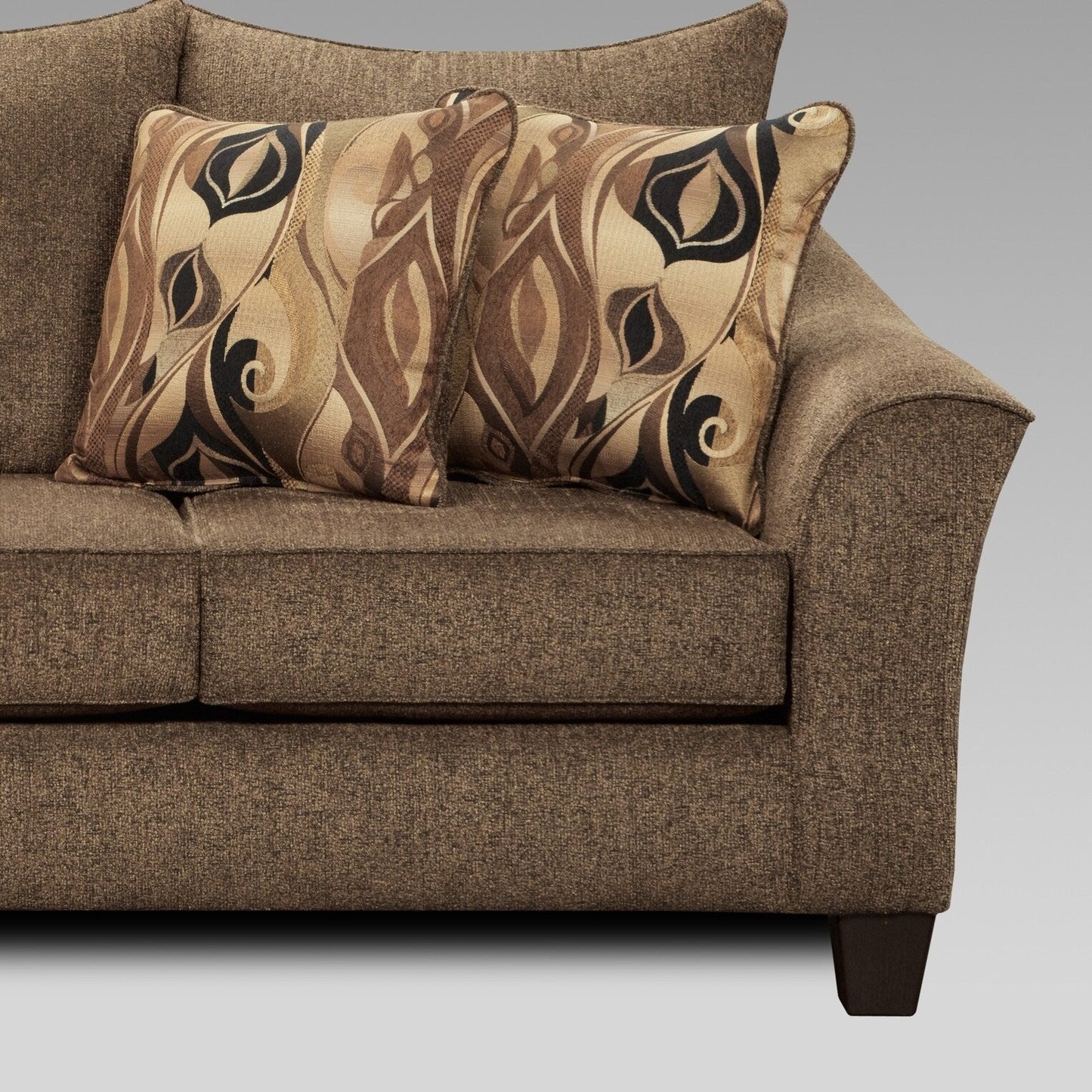 Canapé à dossier coussiné en tissu Camero de Roundhill Furniture