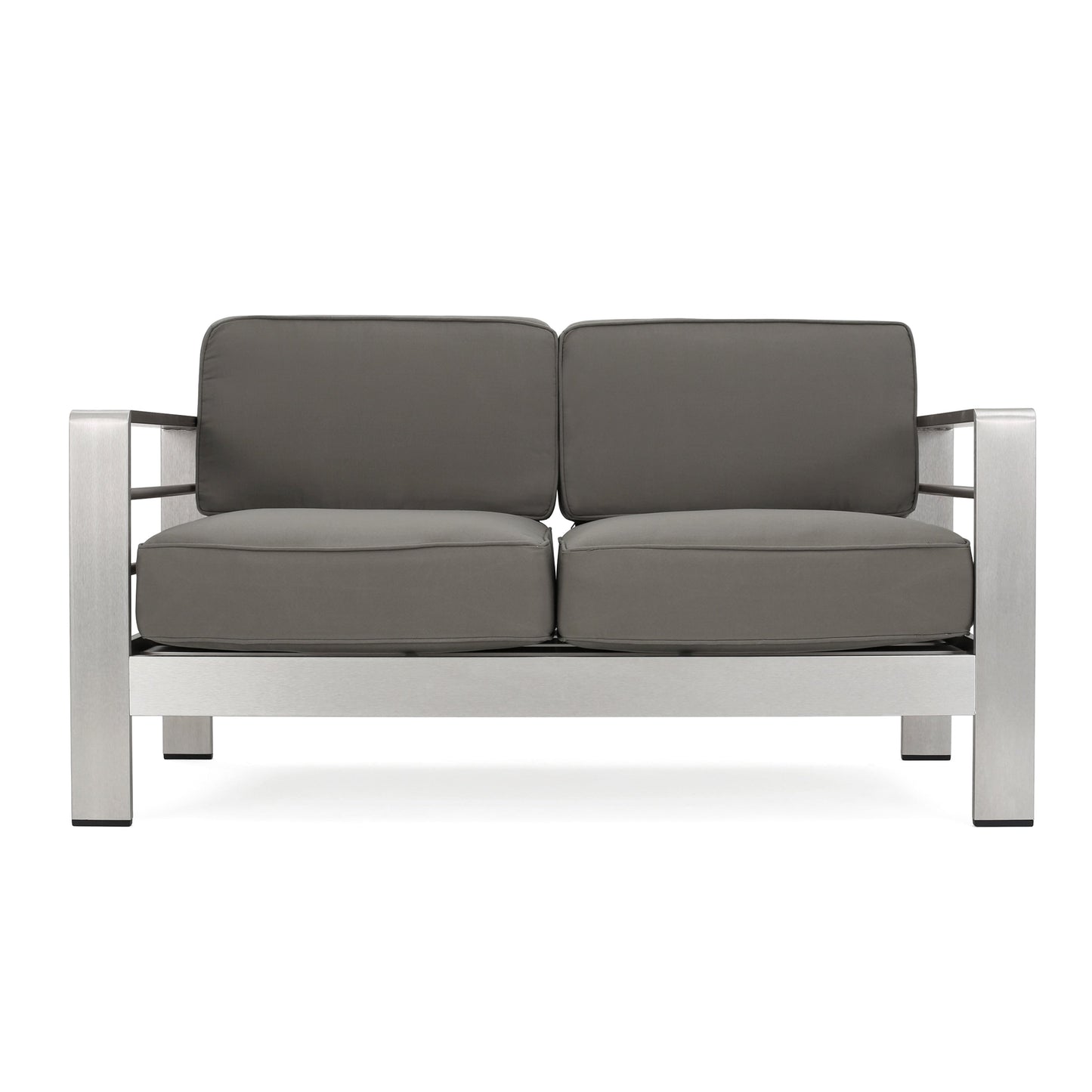 Ensemble de canapés d'extérieur 7 places en aluminium avec table basse Cape Coral par Christopher Knight Home