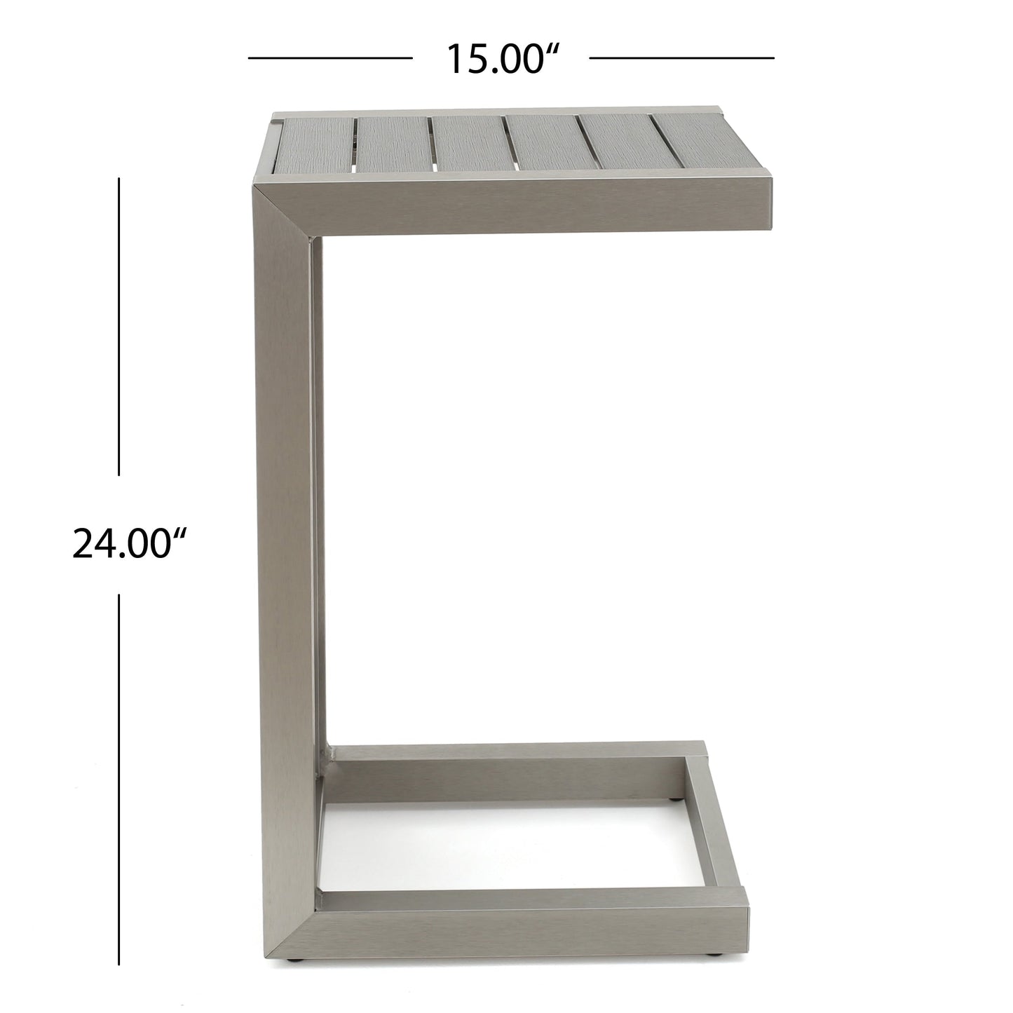 Salon de jardin Cape Coral en aluminium 3 pièces avec table en C par Christopher Knight Home