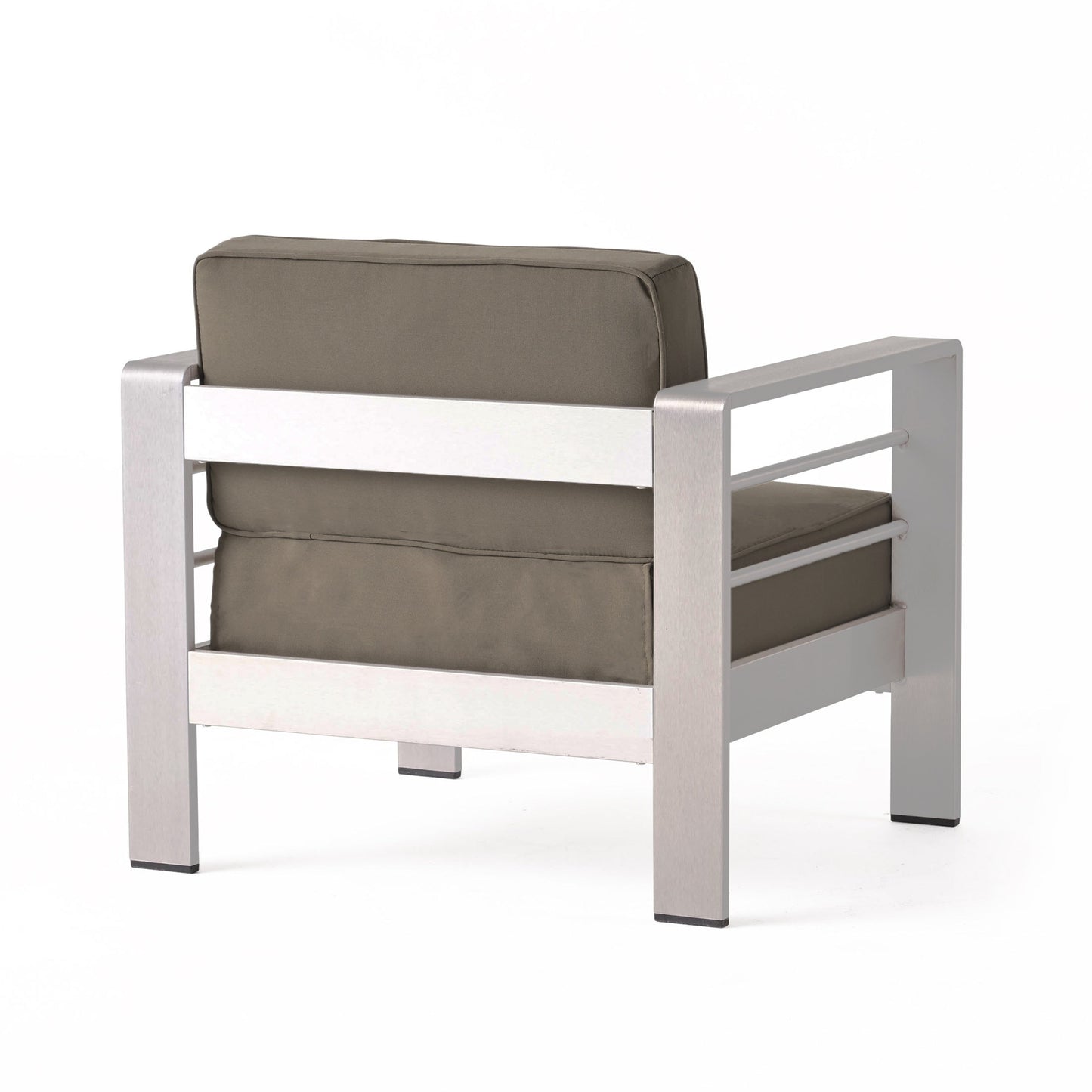 Salon de jardin Cape Coral en aluminium 3 pièces avec table en C par Christopher Knight Home