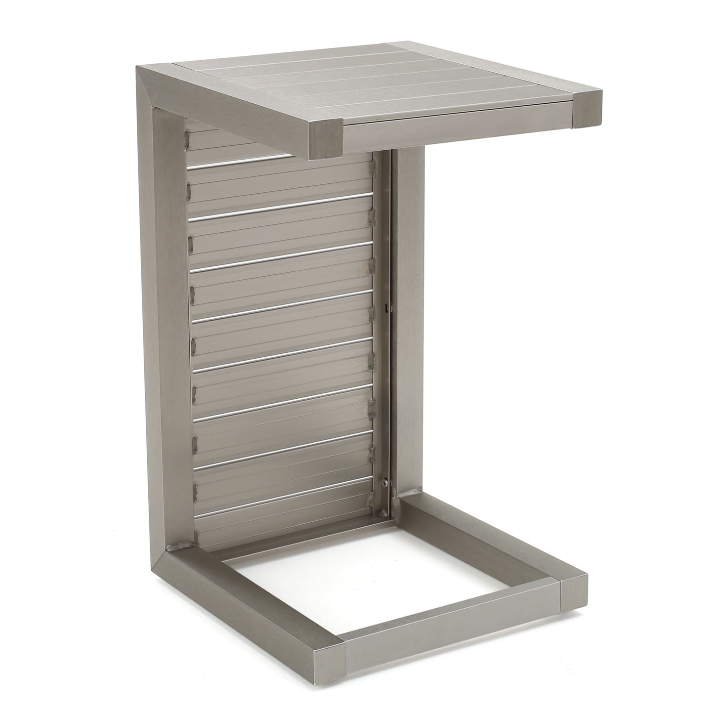 Salon de jardin Cape Coral en aluminium 3 pièces avec table en C par Christopher Knight Home