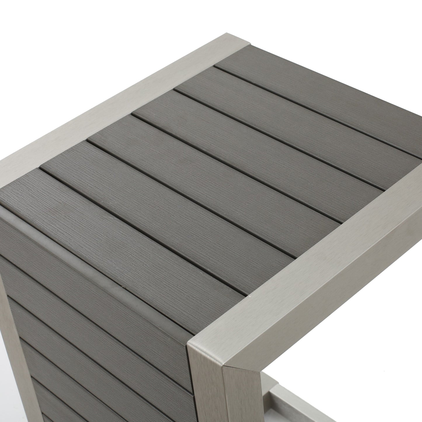 Salon de jardin Cape Coral en aluminium 3 pièces avec table en C par Christopher Knight Home