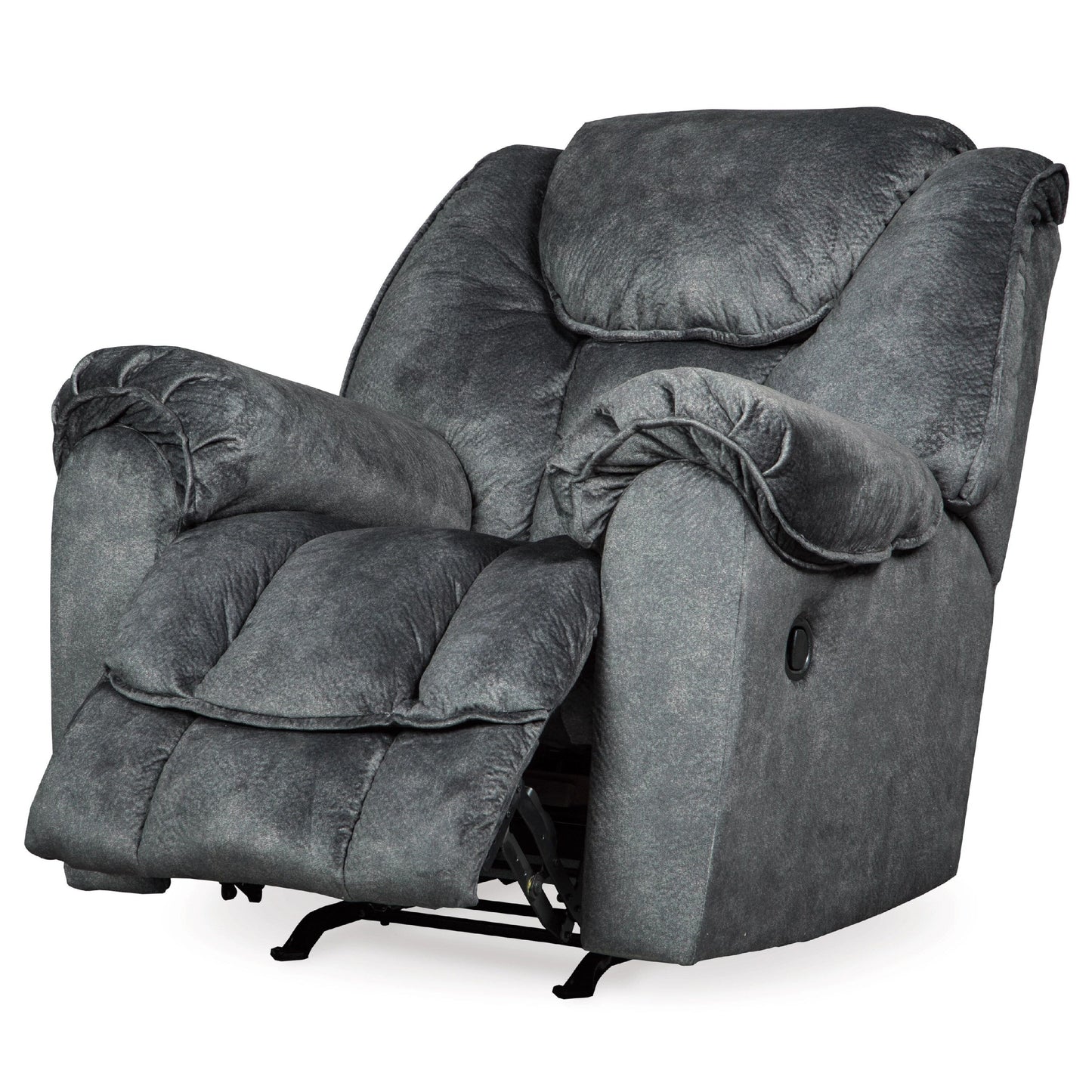 Fauteuil inclinable à bascule manuel Capen, coussin en polyester gris granit