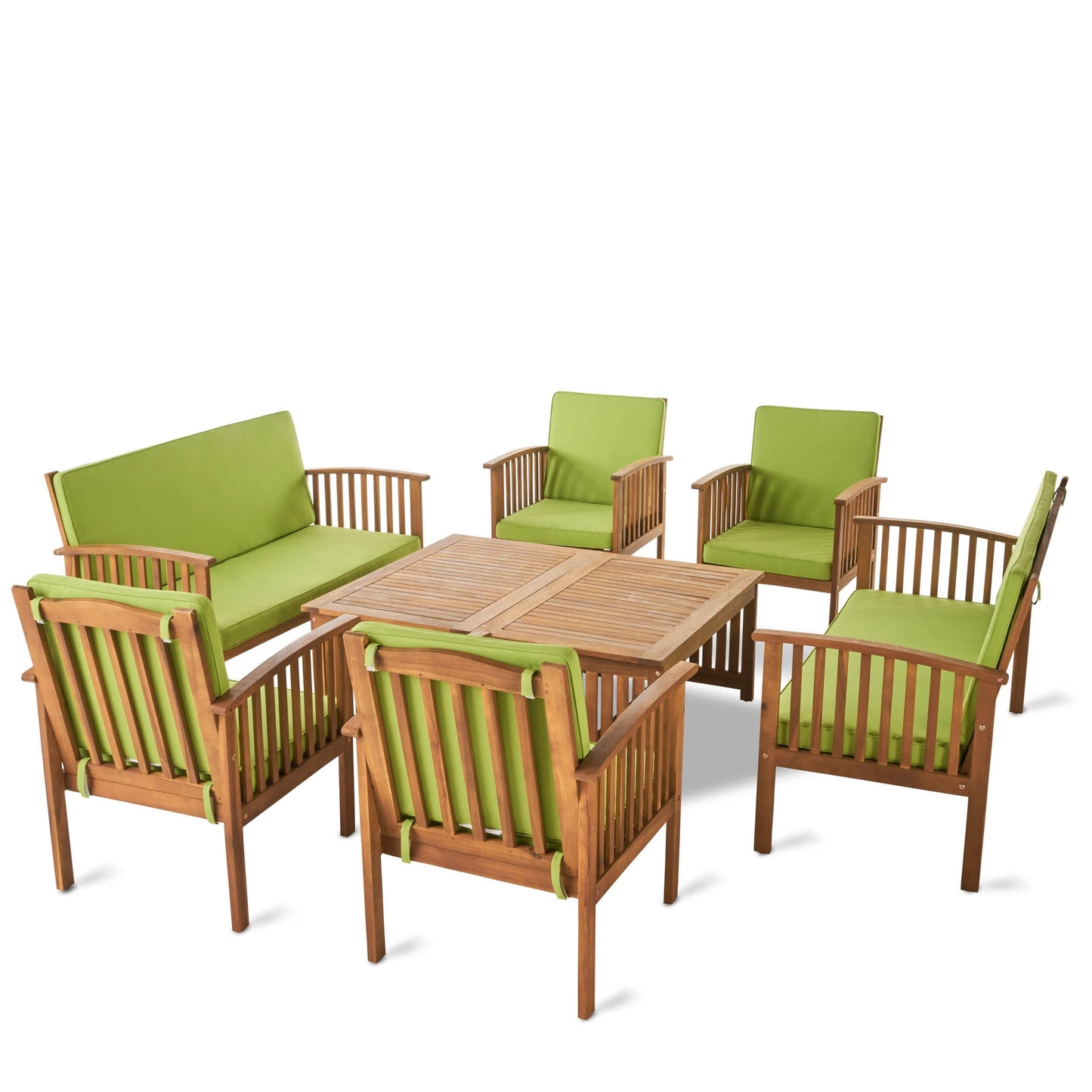 Ensemble de canapés d'extérieur Carolina Acacia 8 pièces par Christopher Knight Home