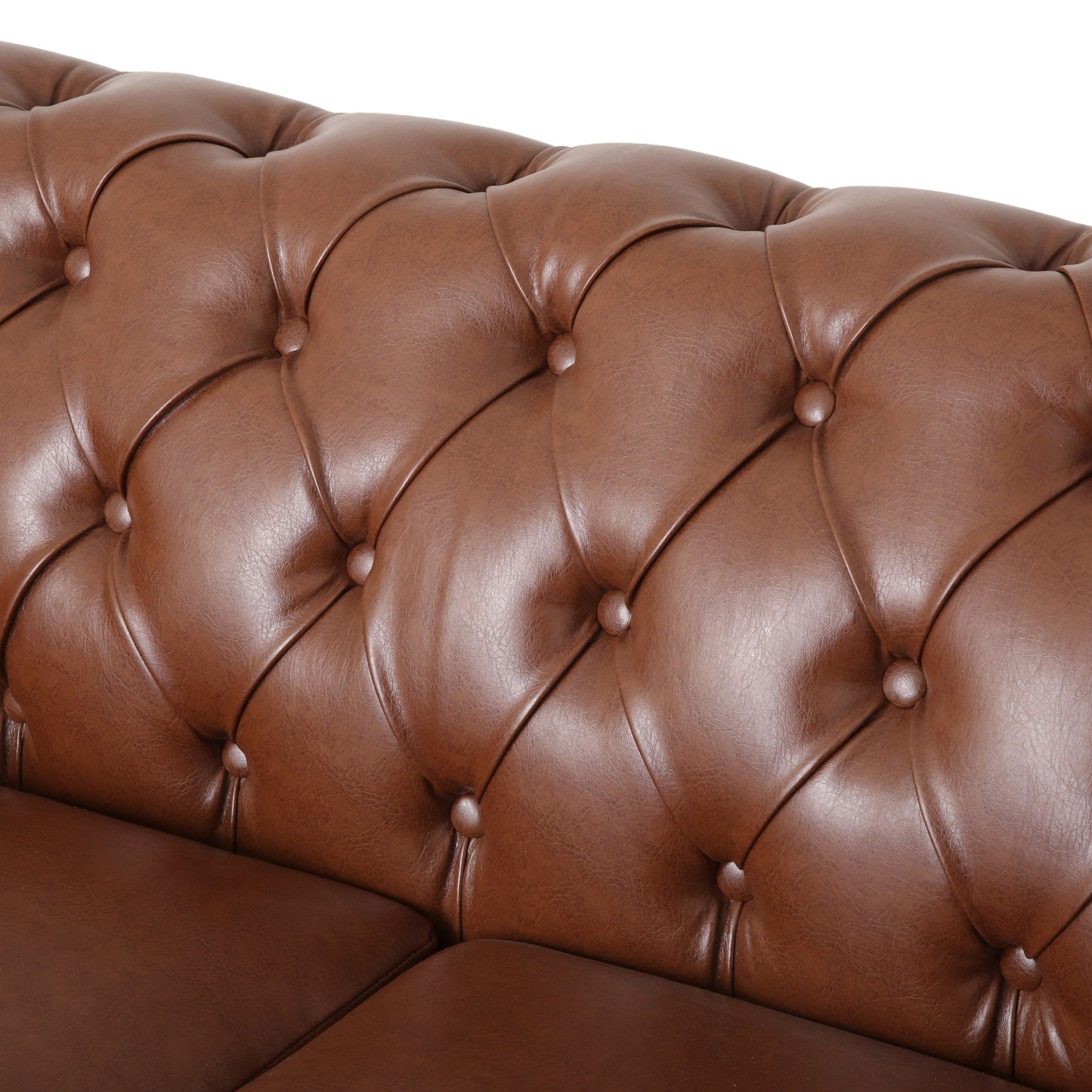 Canapé Chesterfield Castalia à clous par Christopher Knight Home - 78,75 L x 33,50 l x 28,00 H