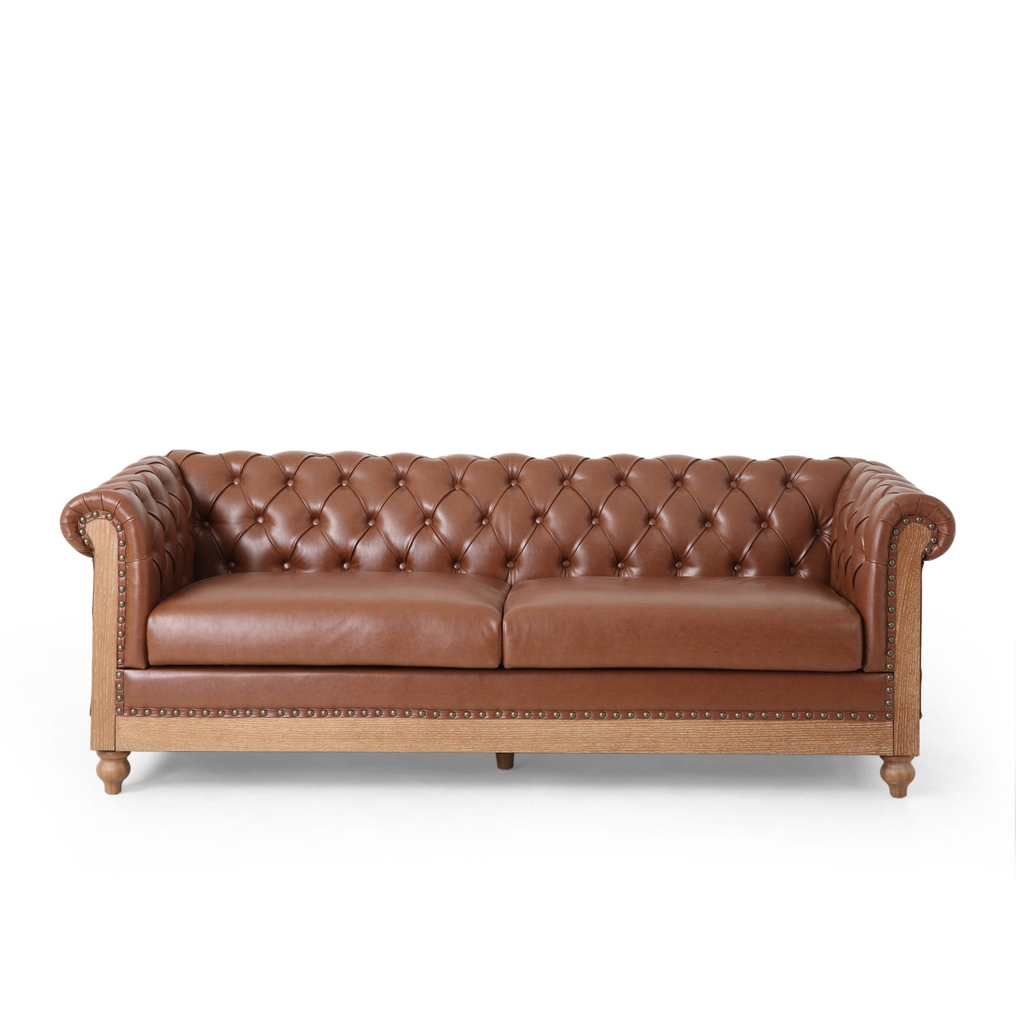 Canapé Chesterfield Castalia à clous par Christopher Knight Home - 78,75 L x 33,50 l x 28,00 H