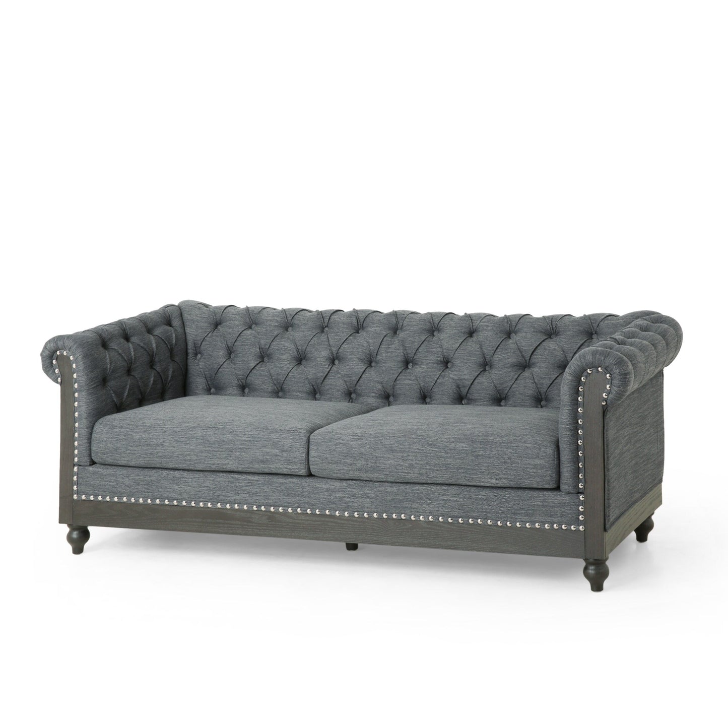 Canapé Chesterfield Castalia à clous par Christopher Knight Home - 78,75 L x 33,50 l x 28,00 H