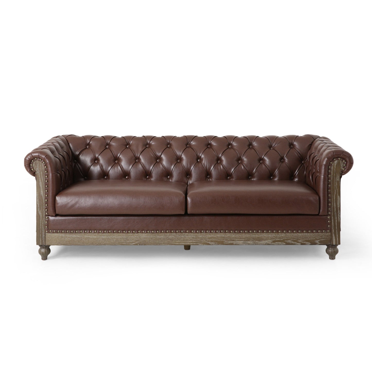Canapé Chesterfield Castalia à clous par Christopher Knight Home - 78,75 L x 33,50 l x 28,00 H