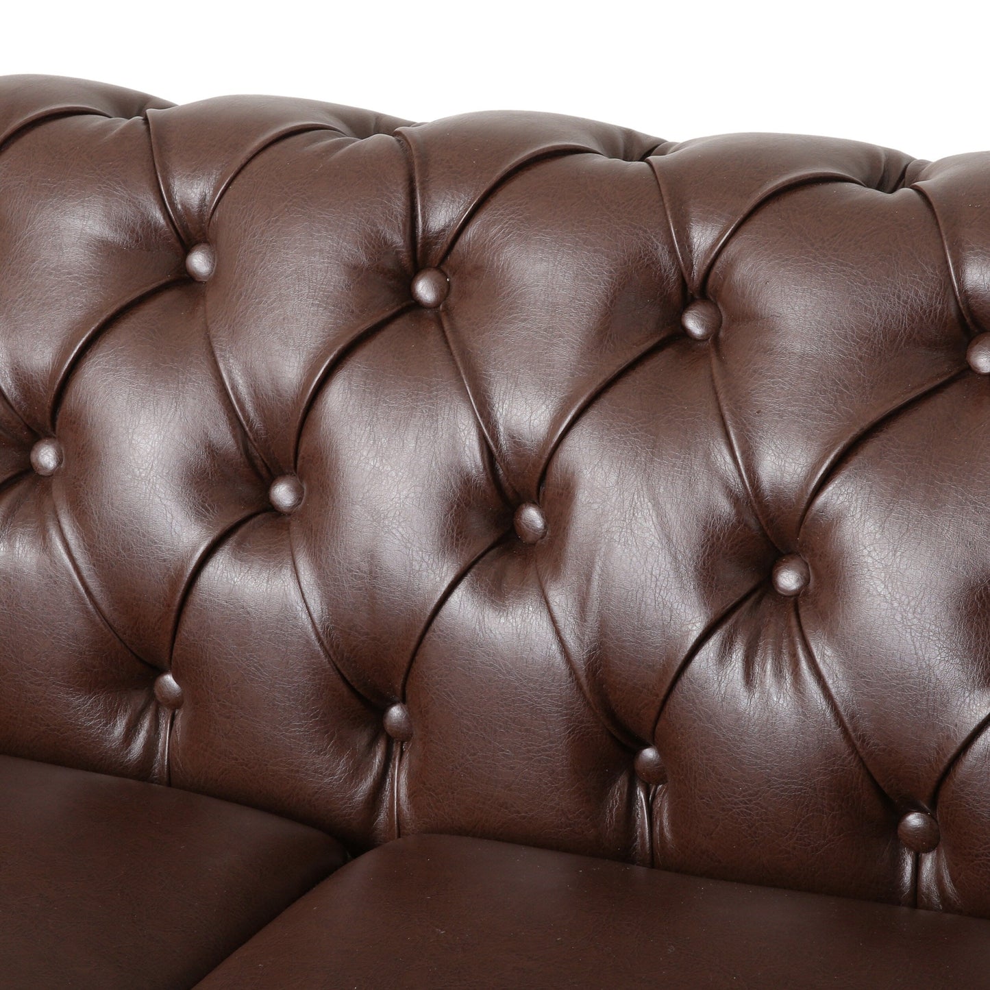 Canapé Chesterfield Castalia à clous par Christopher Knight Home - 78,75 L x 33,50 l x 28,00 H