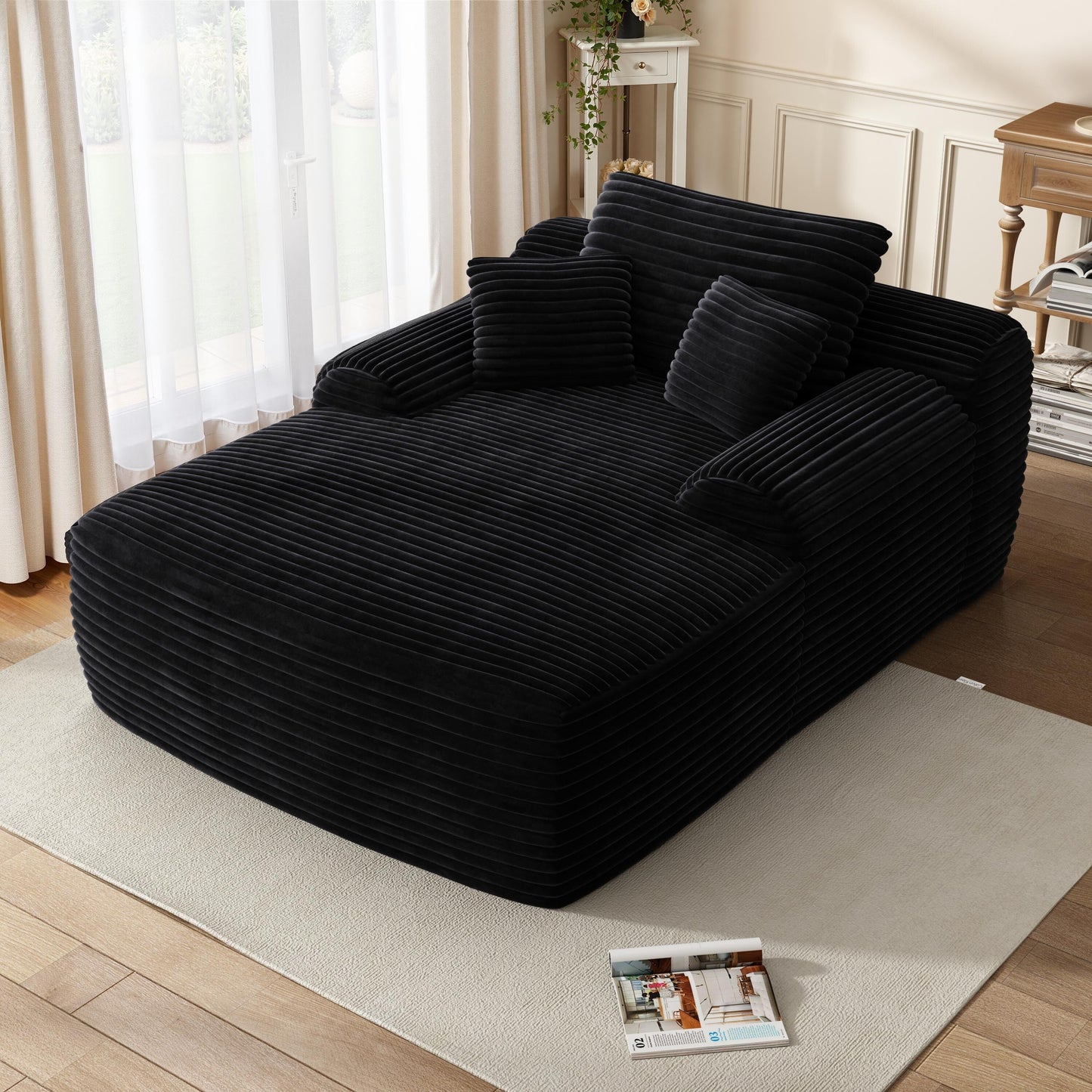 Chaise longue, canapés pour salon, canapé-lit rembourré surdimensionné pour l'intérieur, canapé-lit Cloud pour l'intérieur, siège profond