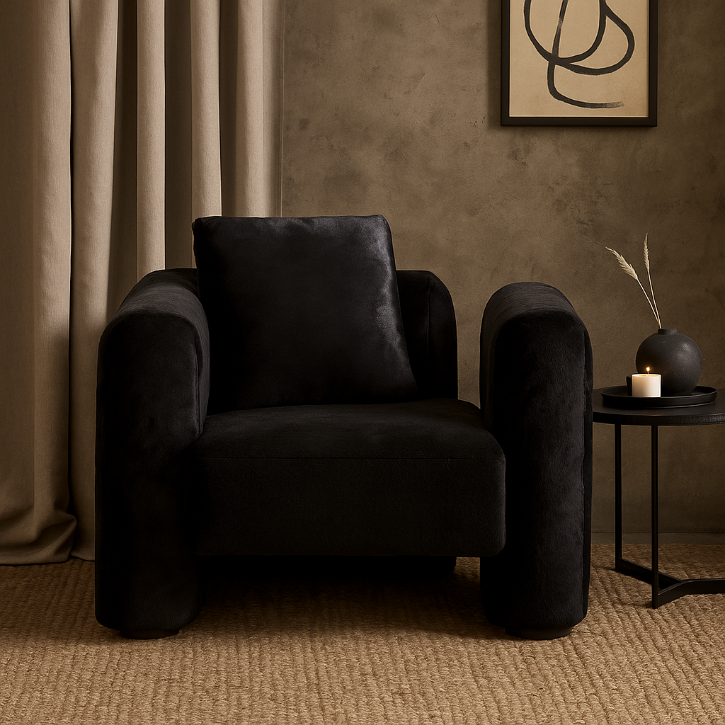 Obsidian Plush Accent Chair