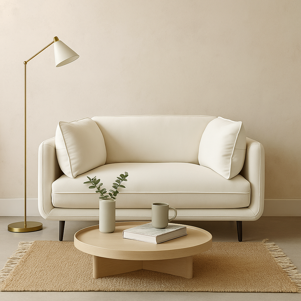 Vanilla White Leather Armchair