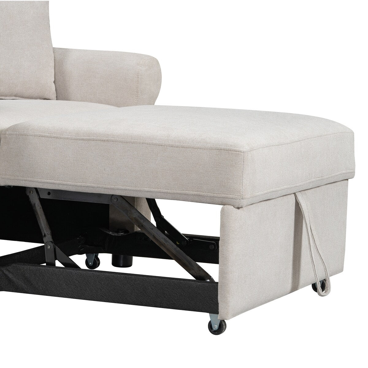 Fauteuil convertible en chenille avec dossier réglable, chaise longue 3 en 1 transformable en lit, lit simple pour salon