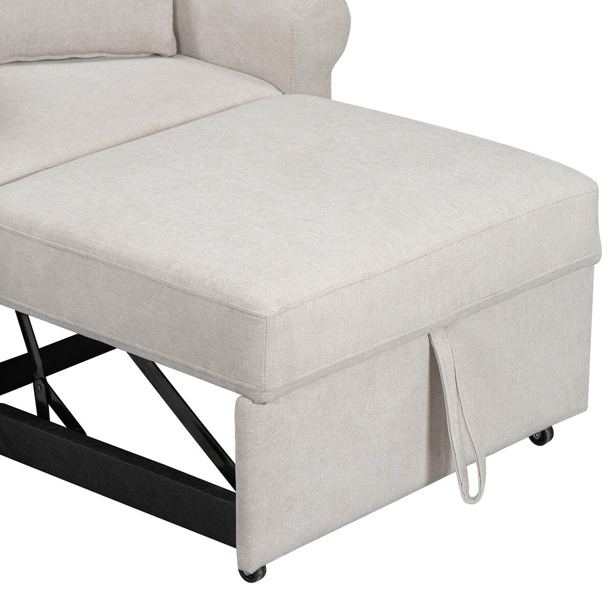 Fauteuil convertible en chenille avec dossier réglable, chaise longue 3 en 1 transformable en lit, lit simple pour salon