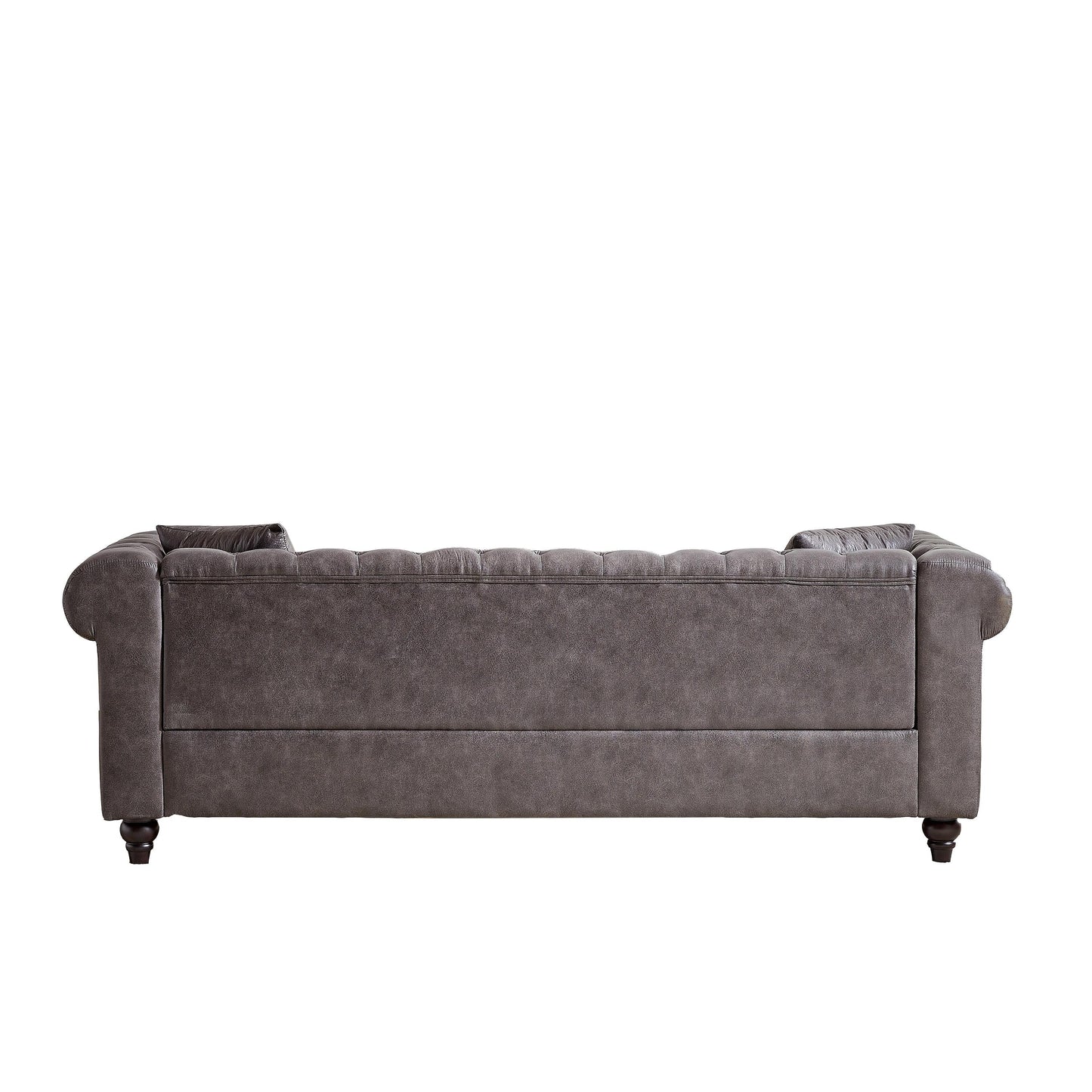 Canapé 3 places Chesterfield 85.5 en tissu technique avec coussins