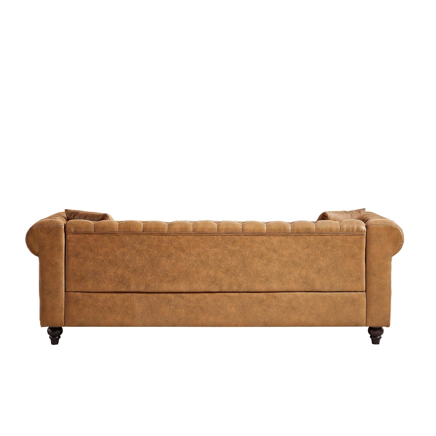 Canapé 3 places Chesterfield 85.5 en tissu technique avec coussins