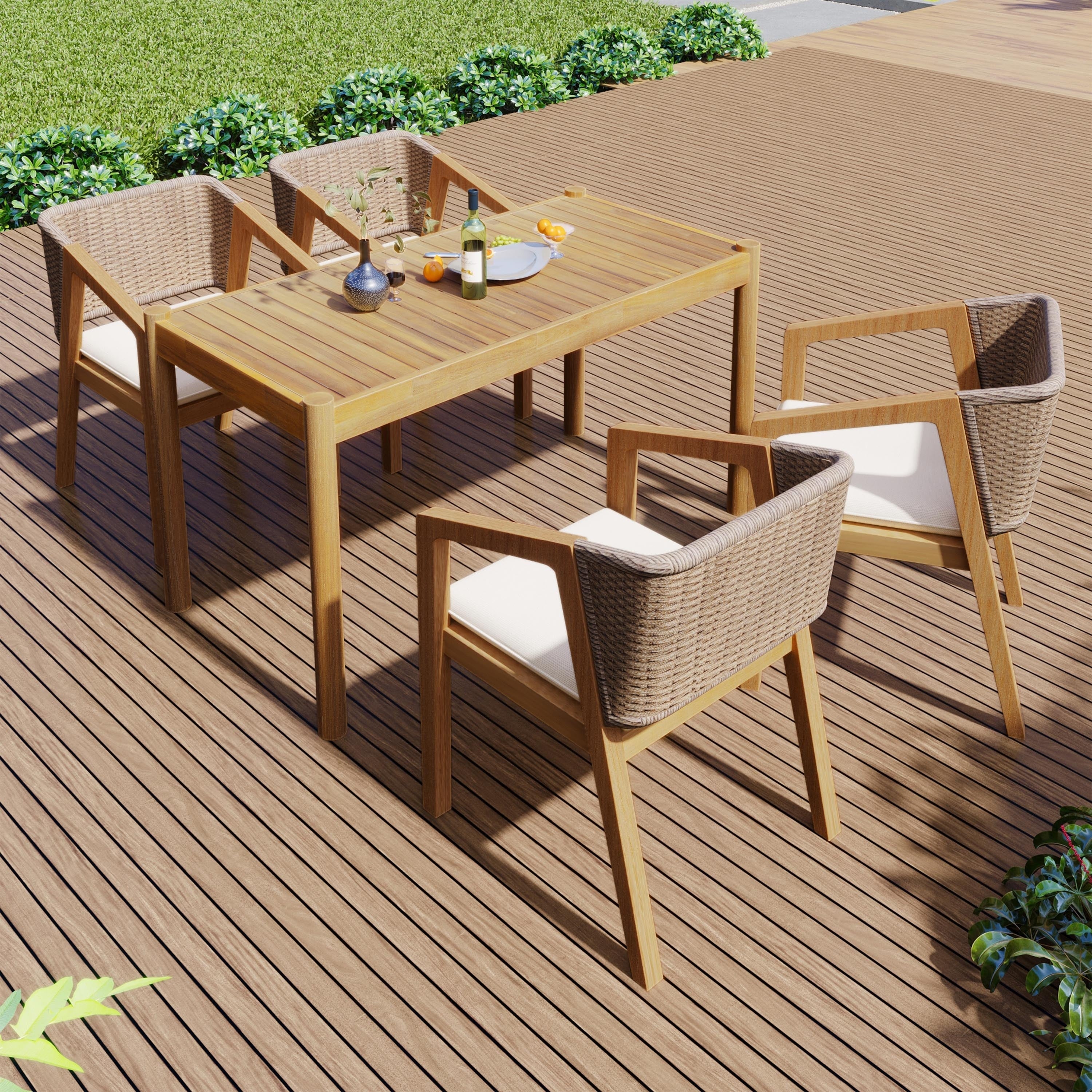 Ensemble de salle à manger de patio 5 pièces Christopher Knight Home