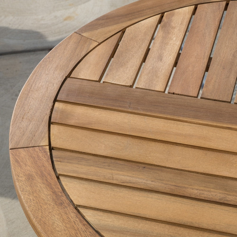 Ensemble bistrot d'extérieur Coronado 3 pièces en bois par Christopher Knight Home - N/A