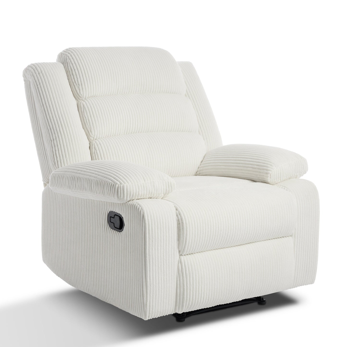 Fauteuil inclinable manuel classique en velours côtelé (lot de 2)