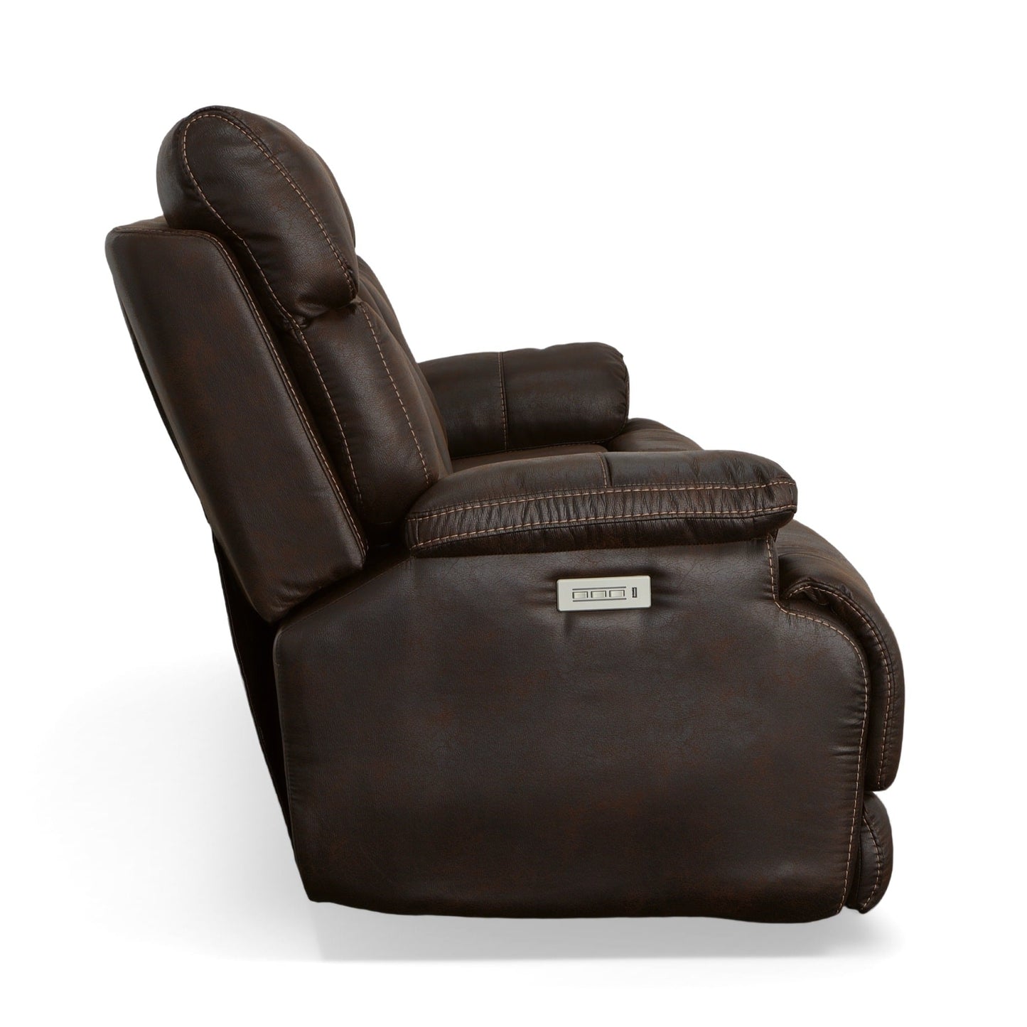 Canapé inclinable électrique Clive avec appuis-tête et soutien lombaire électriques par Flexsteel - 88 x 43 x 41