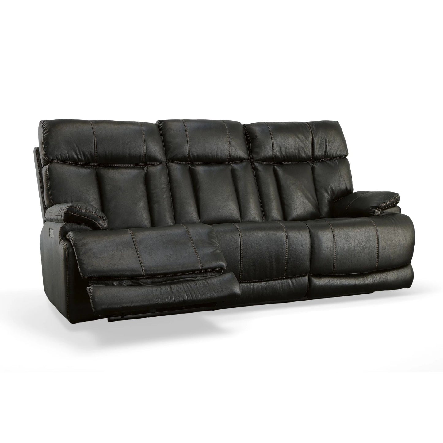 Canapé inclinable électrique Clive avec appuis-tête et soutien lombaire électriques par Flexsteel - 88 x 43 x 41
