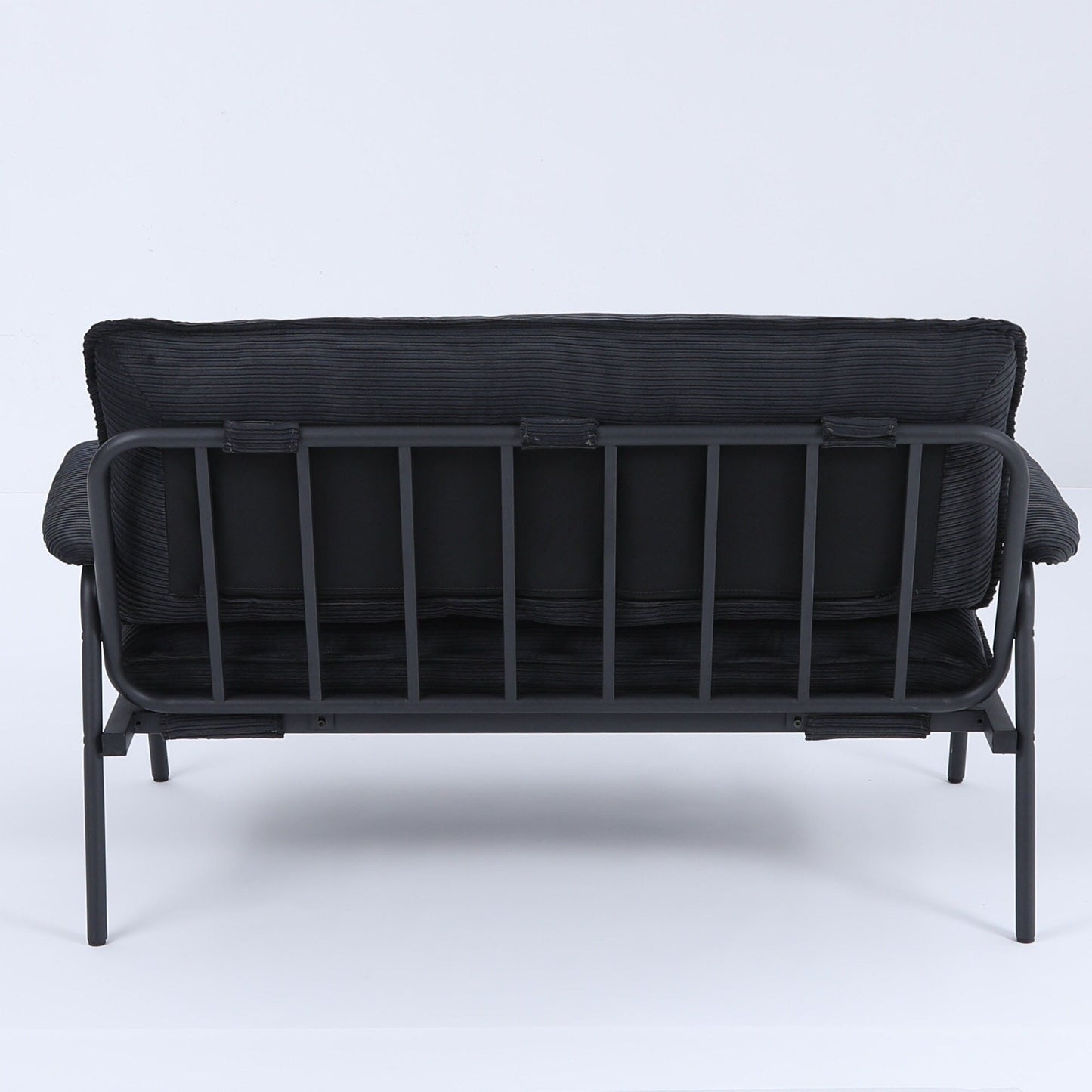 Canapé contemporain 2 places 53 pouces, design compact, cadre en métal, mélange de polyester pour appartements