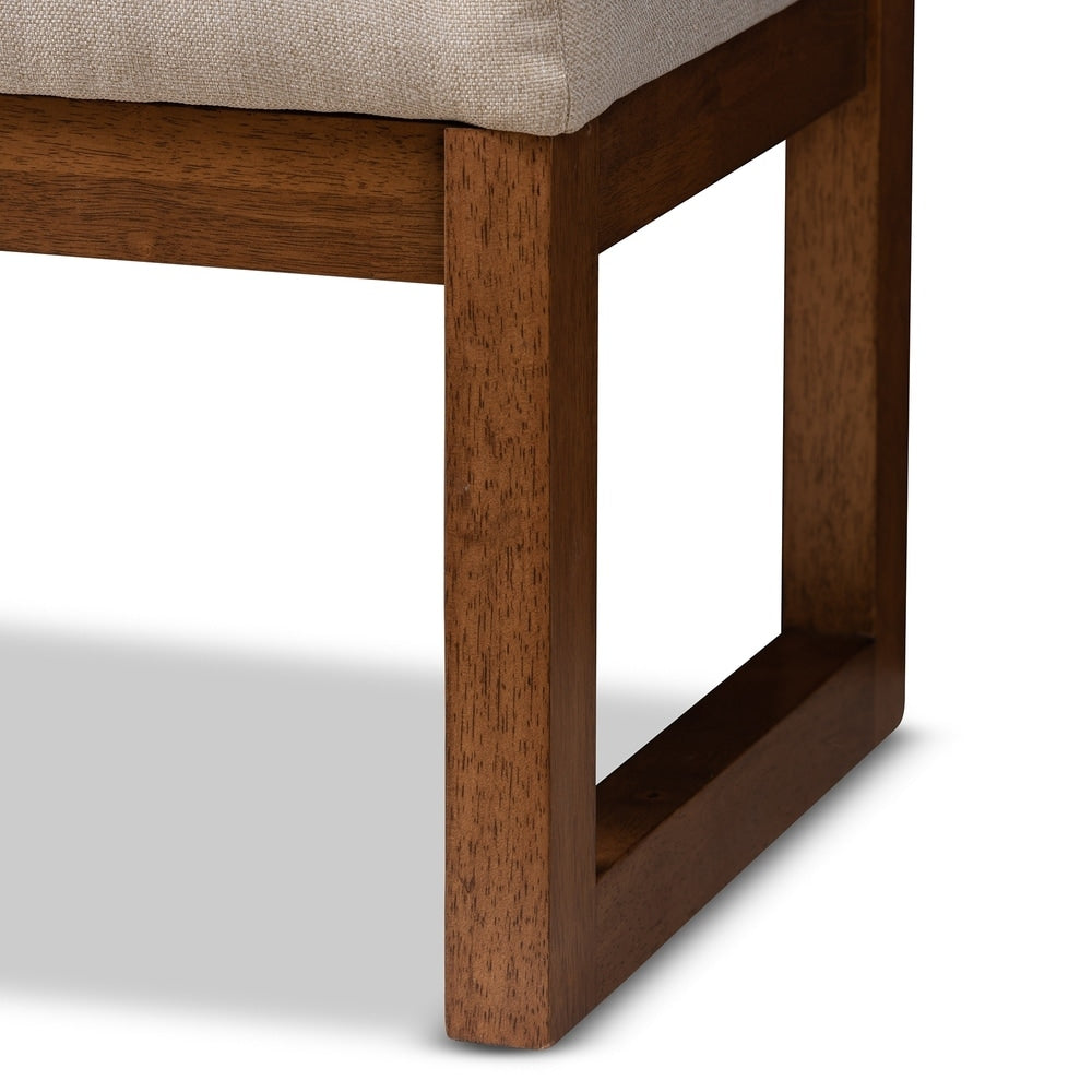 Banc contemporain rembourré en tissu par Baxton Studio