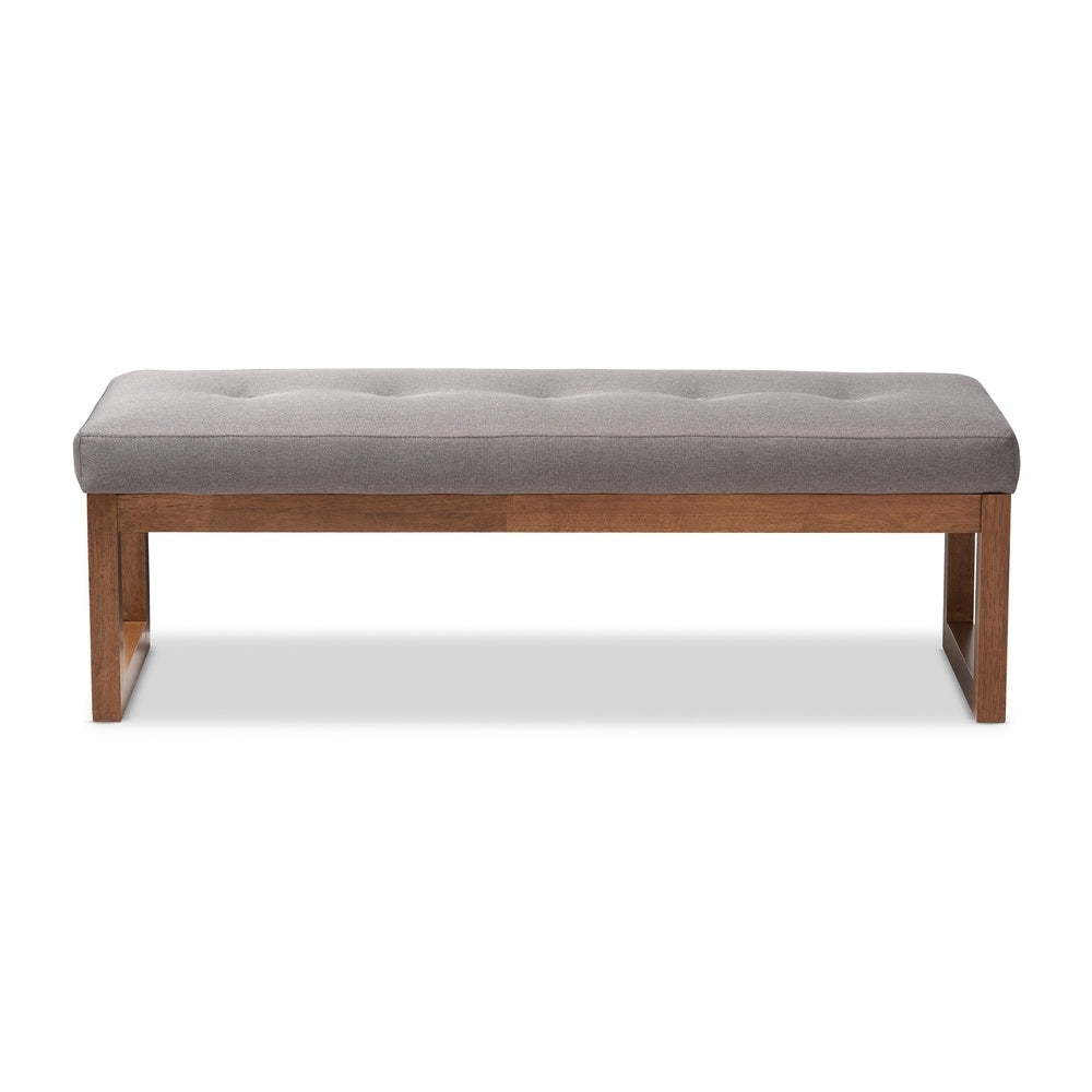 Banc contemporain rembourré en tissu par Baxton Studio