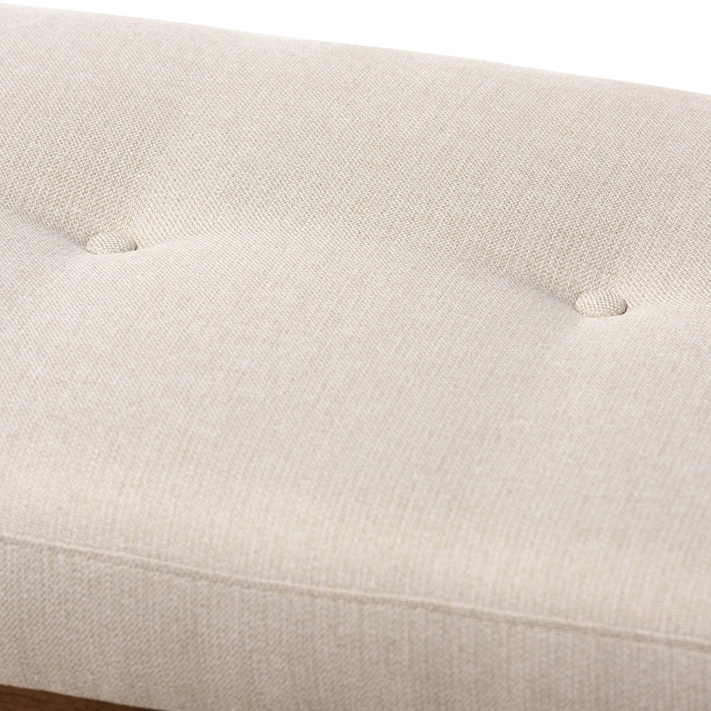 Banc contemporain rembourré en tissu par Baxton Studio