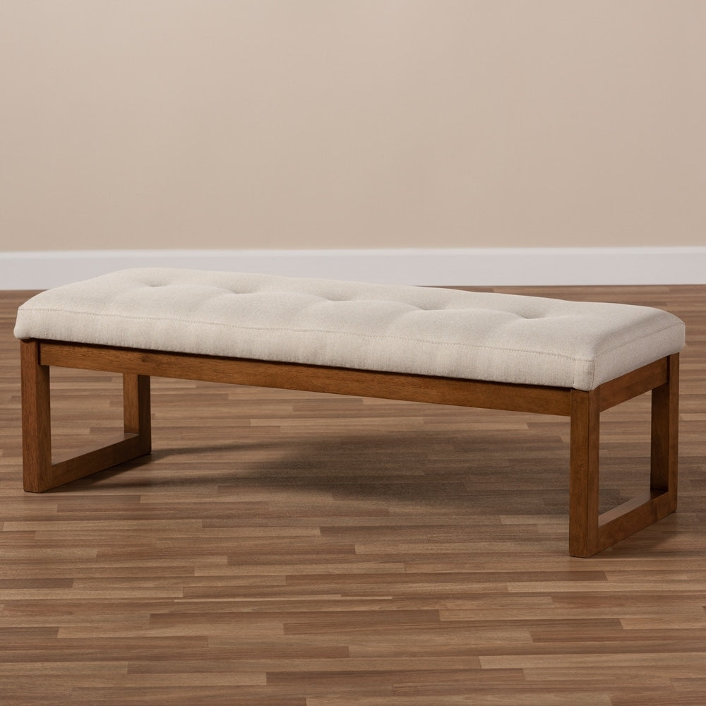 Banc contemporain rembourré en tissu par Baxton Studio