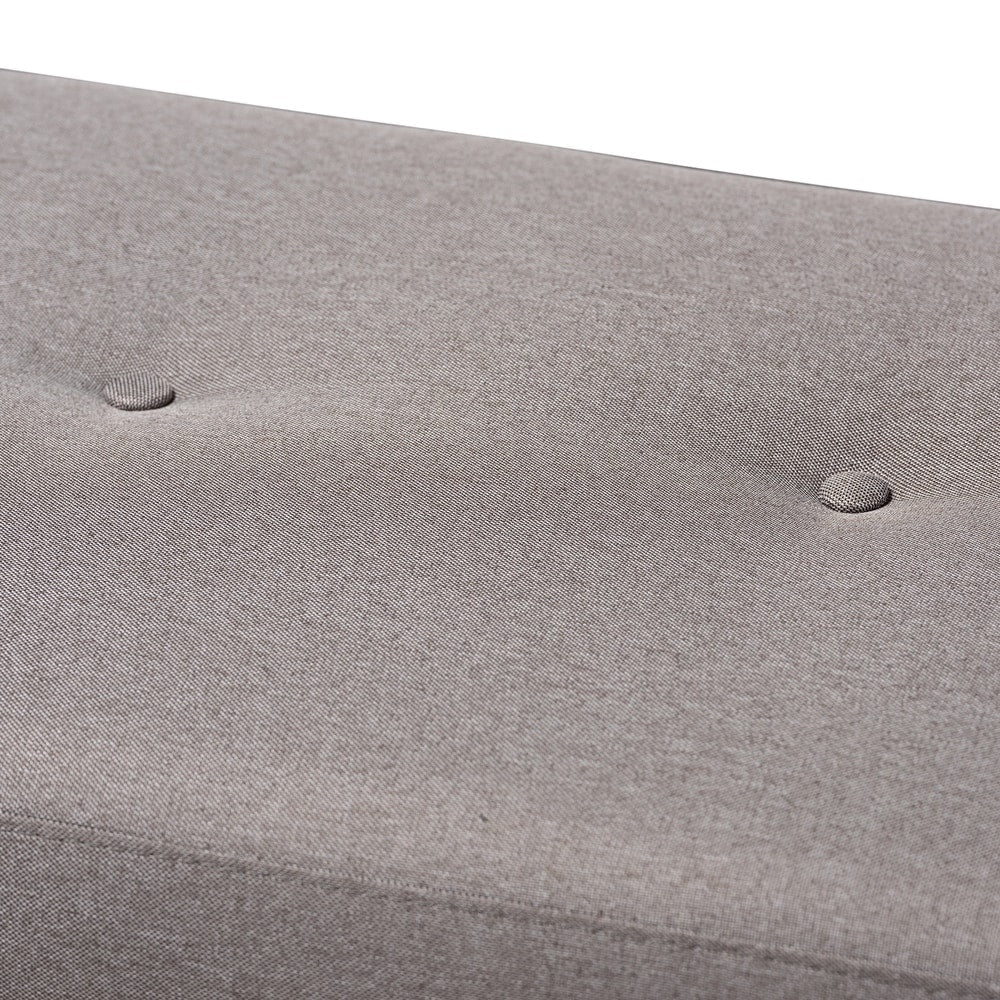 Banc contemporain rembourré en tissu par Baxton Studio