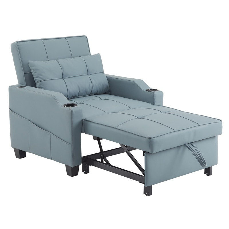 Fauteuil-lit, canapé-lit 3 en 1, fauteuil inclinable réglable, fauteuil, canapé, lit, linge de maison