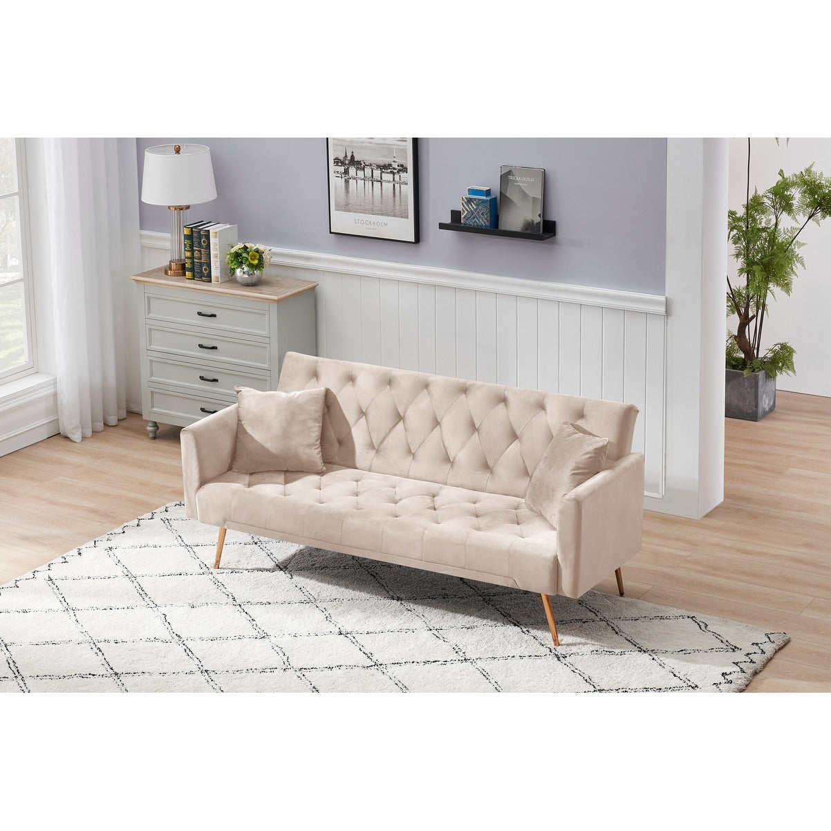 Canapé-lit convertible double pliable pour salon