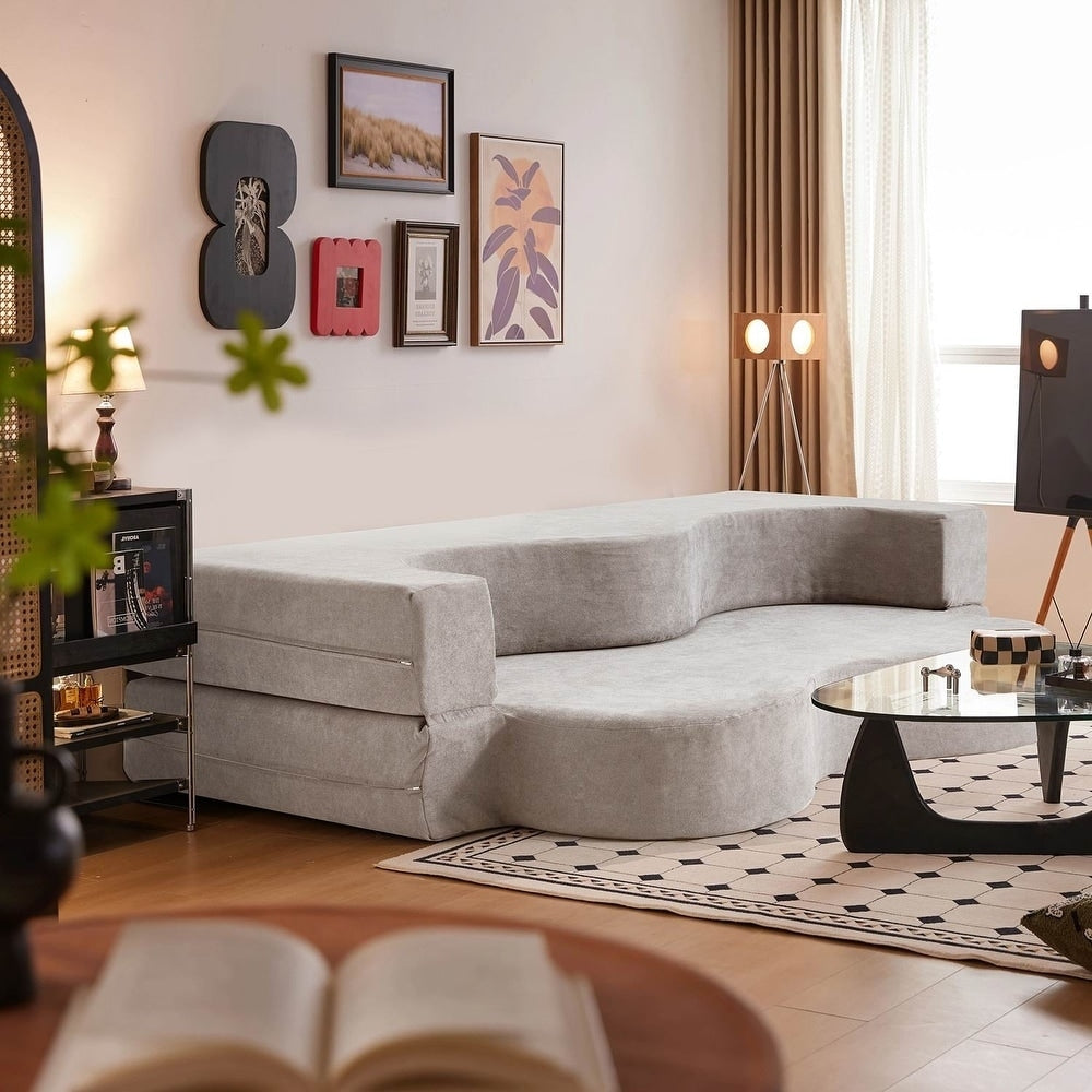 Canapé-lit convertible pliable en mousse haute densité pour salon, chambre d'amis et chambre à coucher