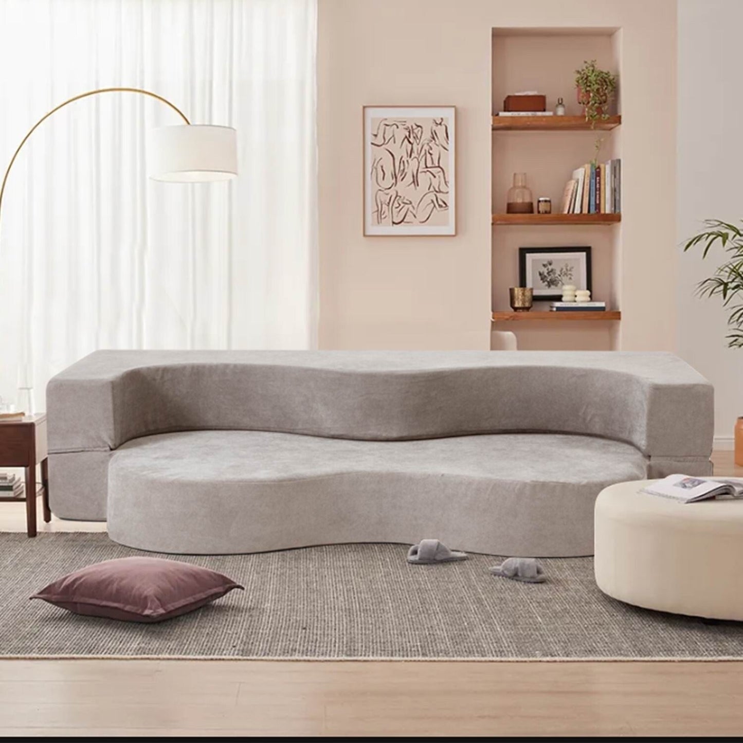 Canapé-lit convertible pliable en mousse haute densité pour salon, chambre d'amis et chambre à coucher
