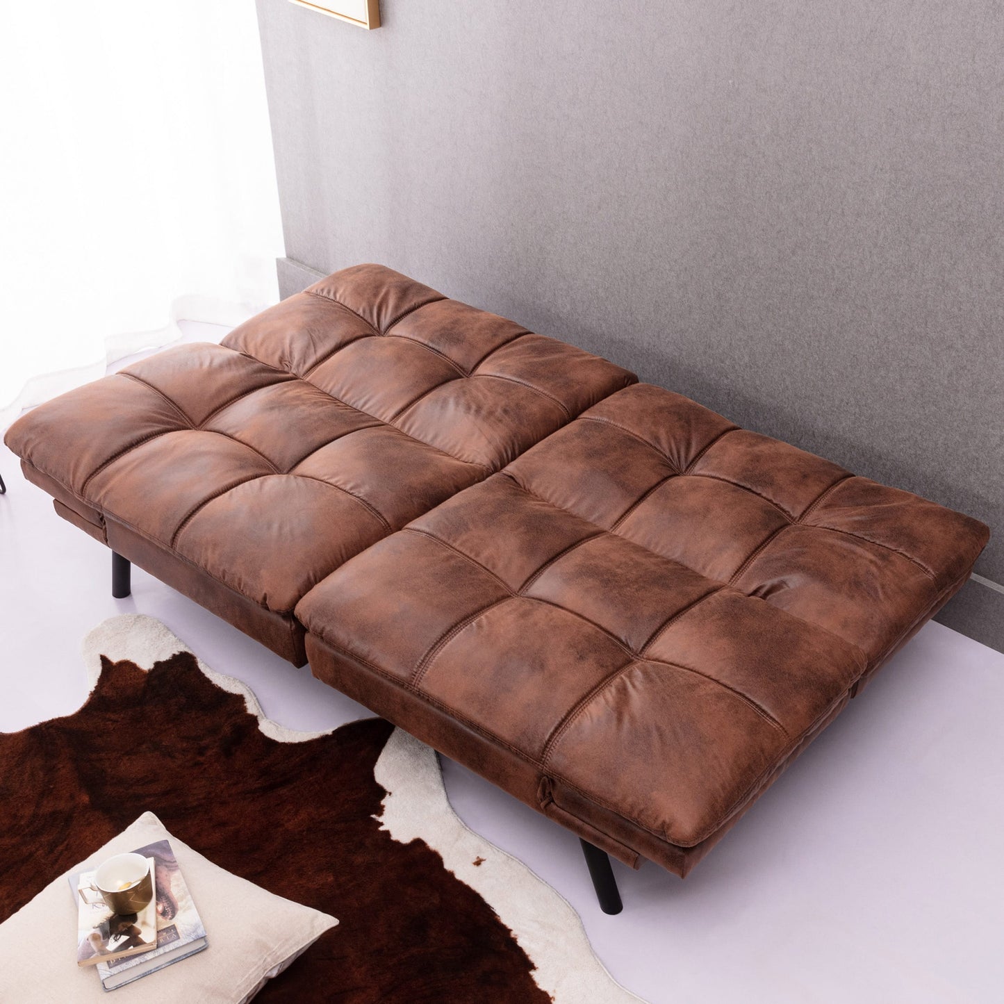 Canapé-lit futon convertible, canapé-lit pliant moderne