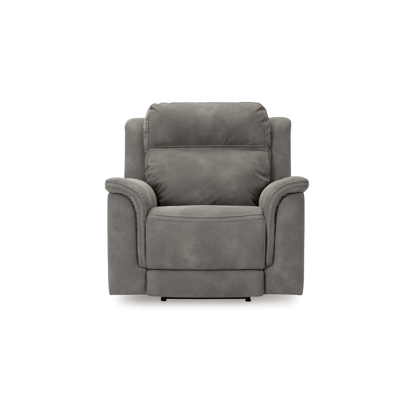 Fauteuil inclinable électrique Corbin, USB zéro tirage, similicuir gris ardoise