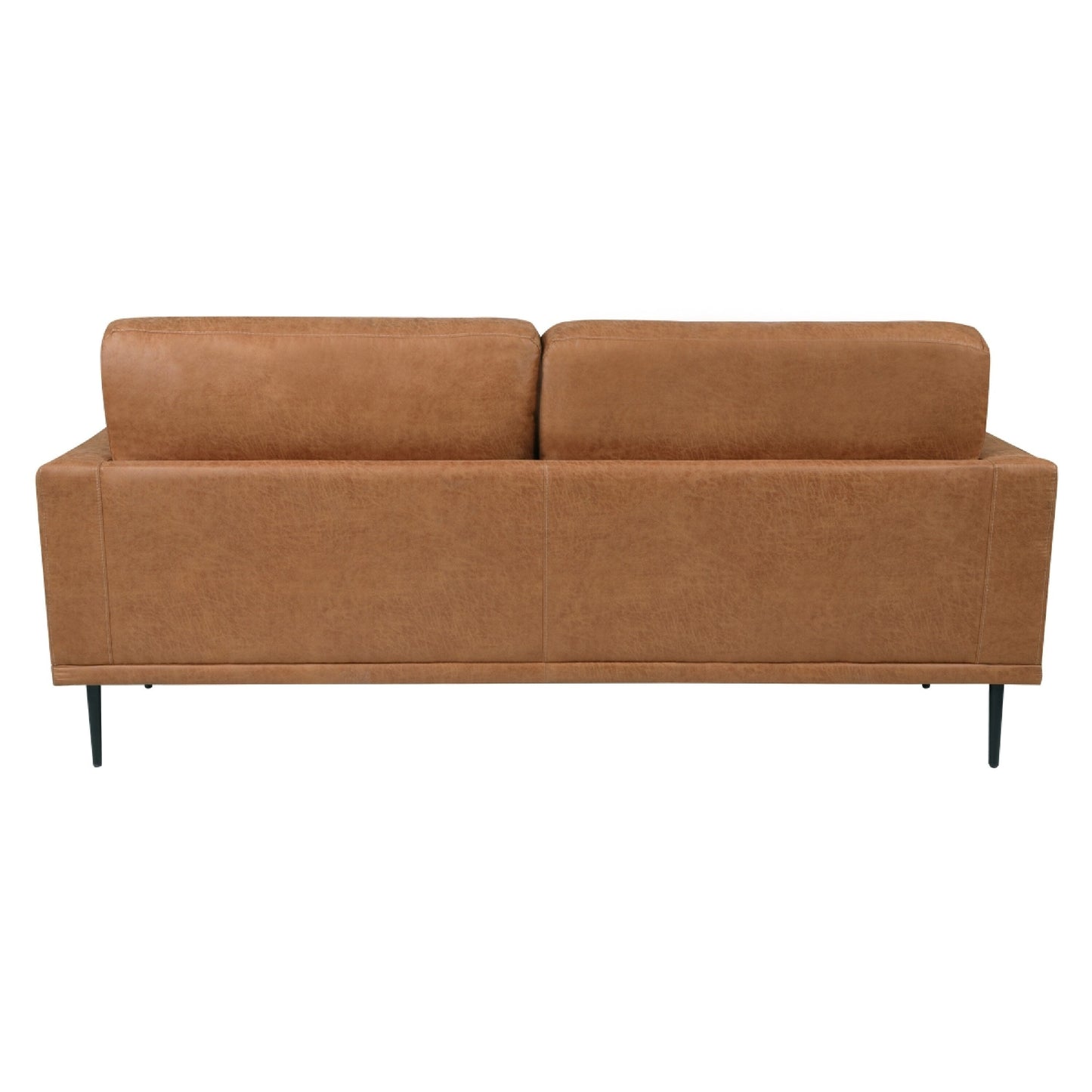 Canapé Coxi avec 2 coussins traversins, microfibre marron douce, 82 pouces