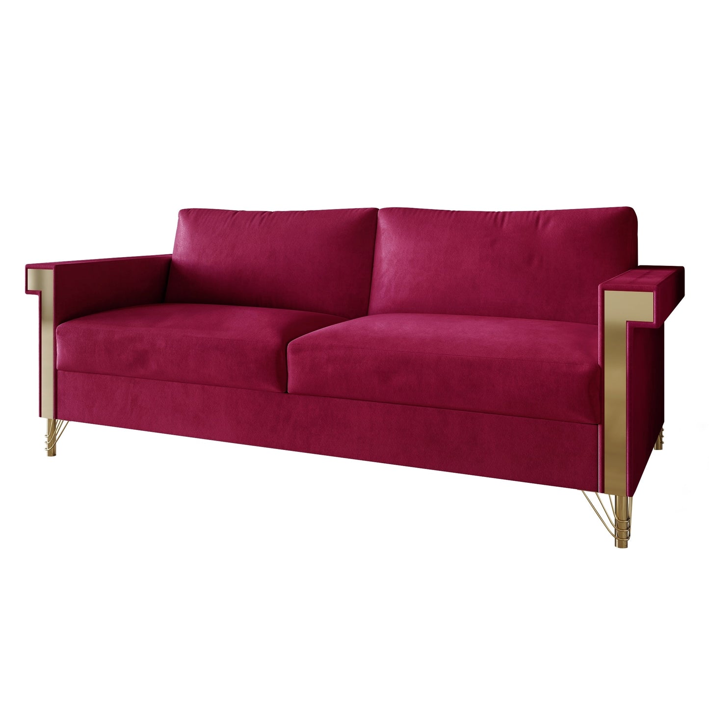 Canapé luxueux rembourré en velours CraftPorch