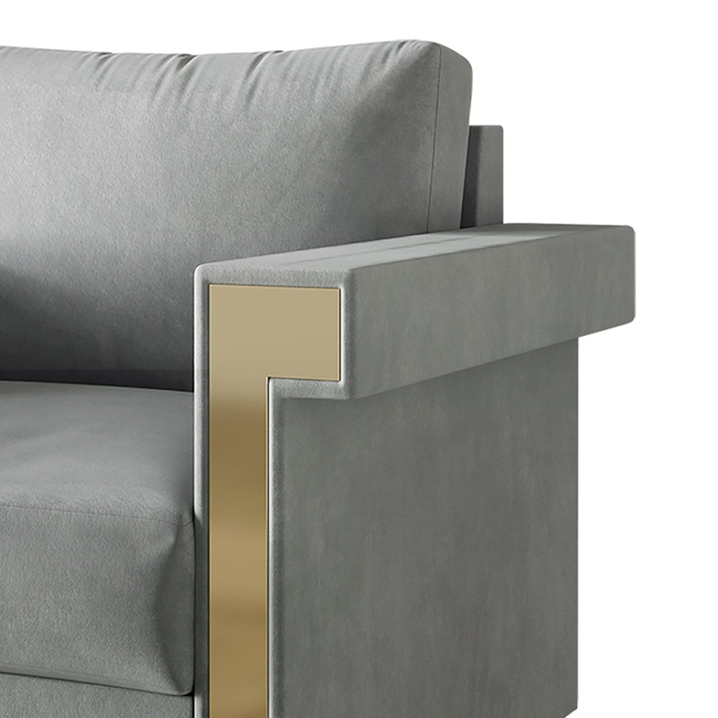 Canapé luxueux rembourré en velours CraftPorch