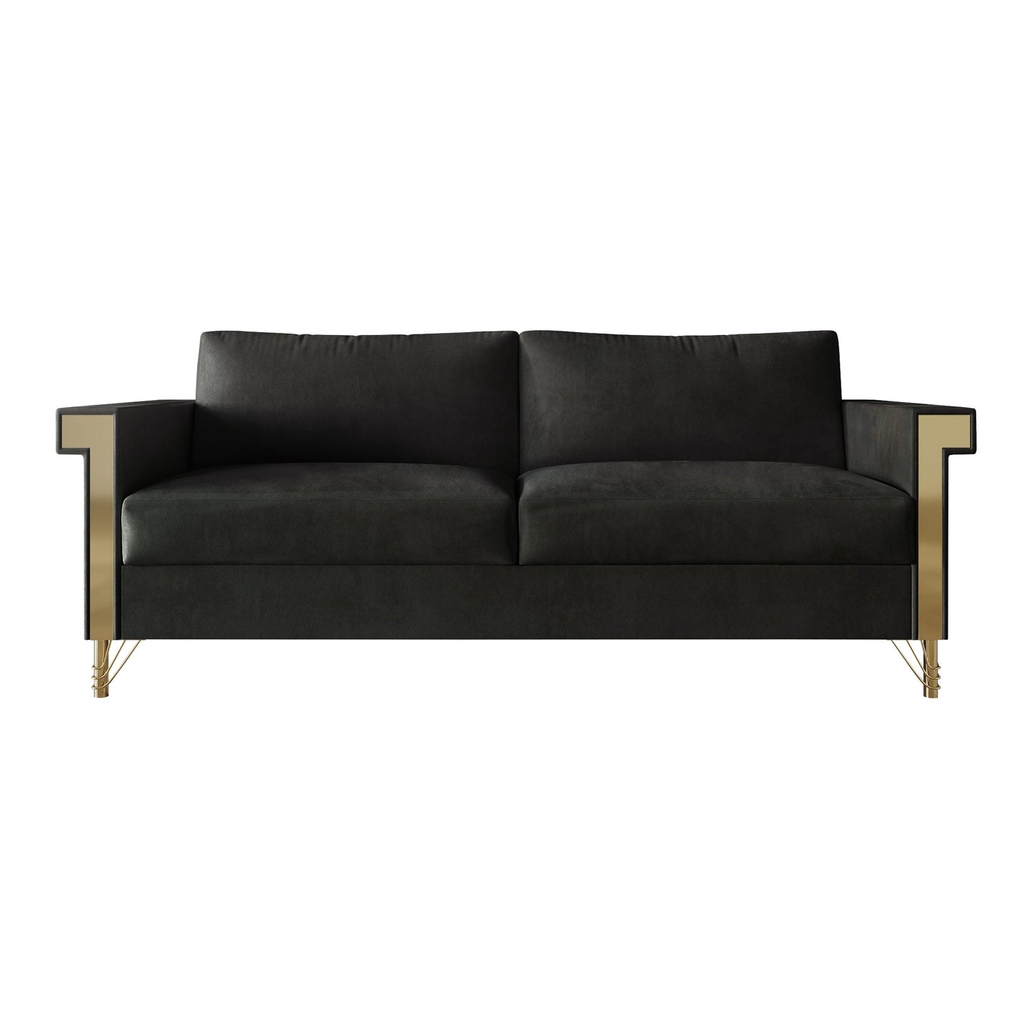 Canapé luxueux rembourré en velours CraftPorch