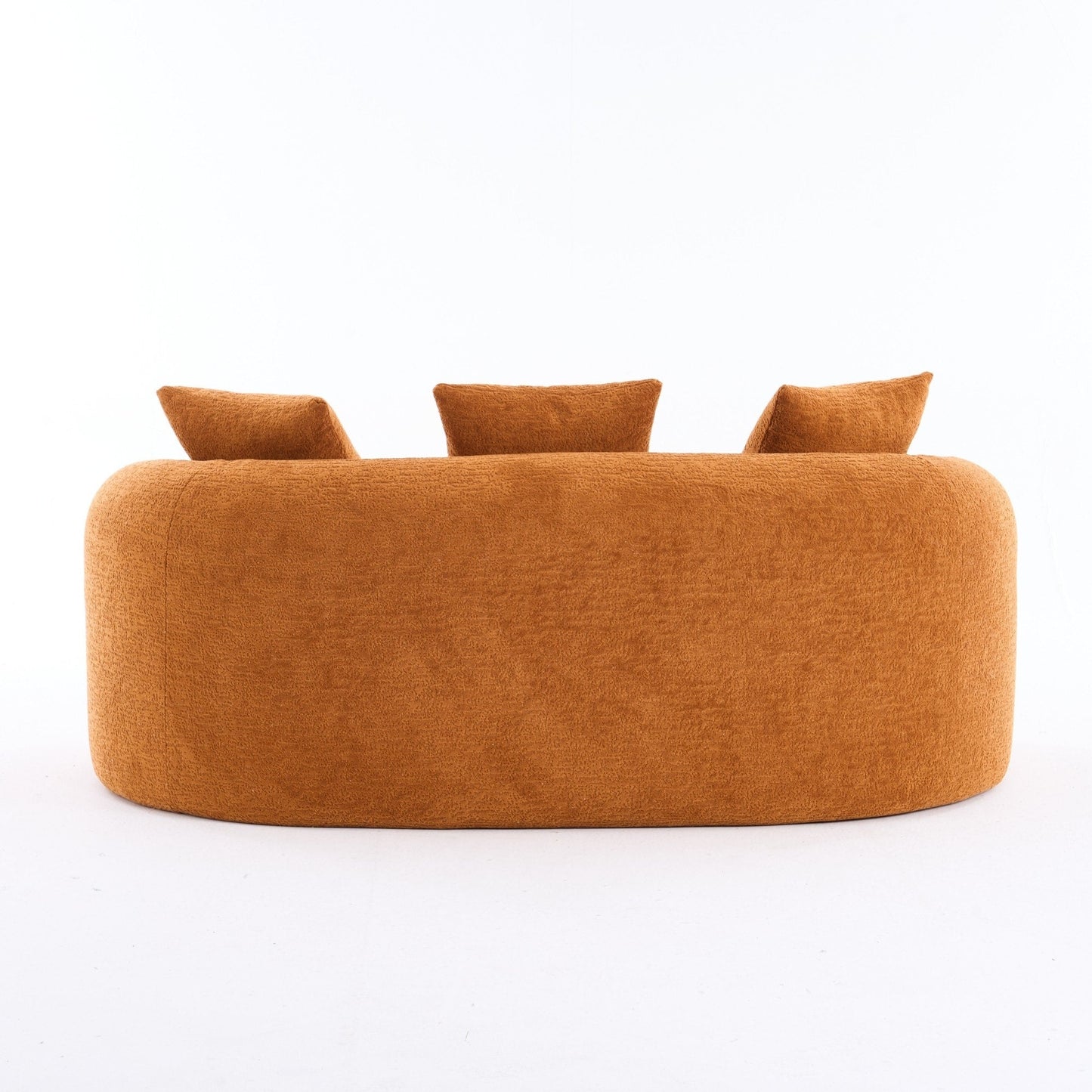 Canapé causeuse incurvé en éponge de compression 30D, tissu chenille, sans assemblage