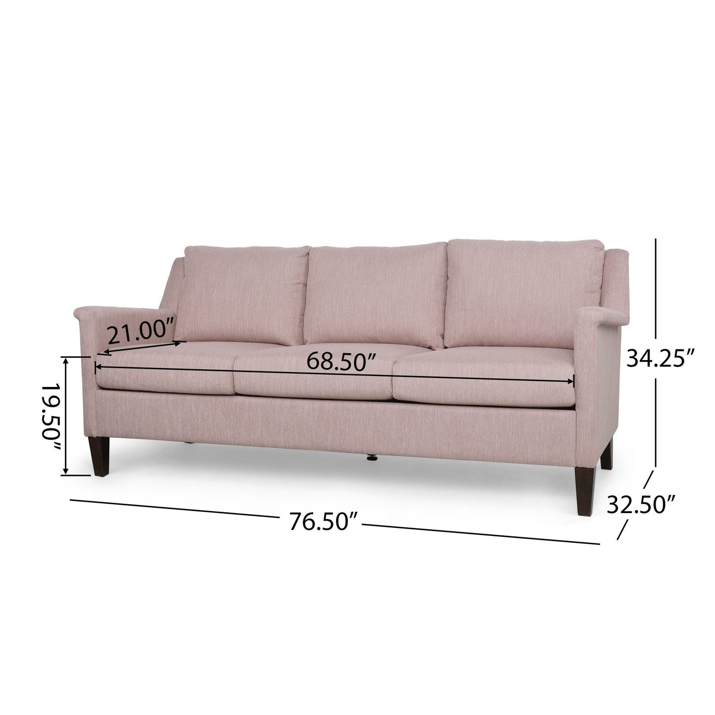 Canapé 3 places en tissu moderne Dupont par Christopher Knight Home