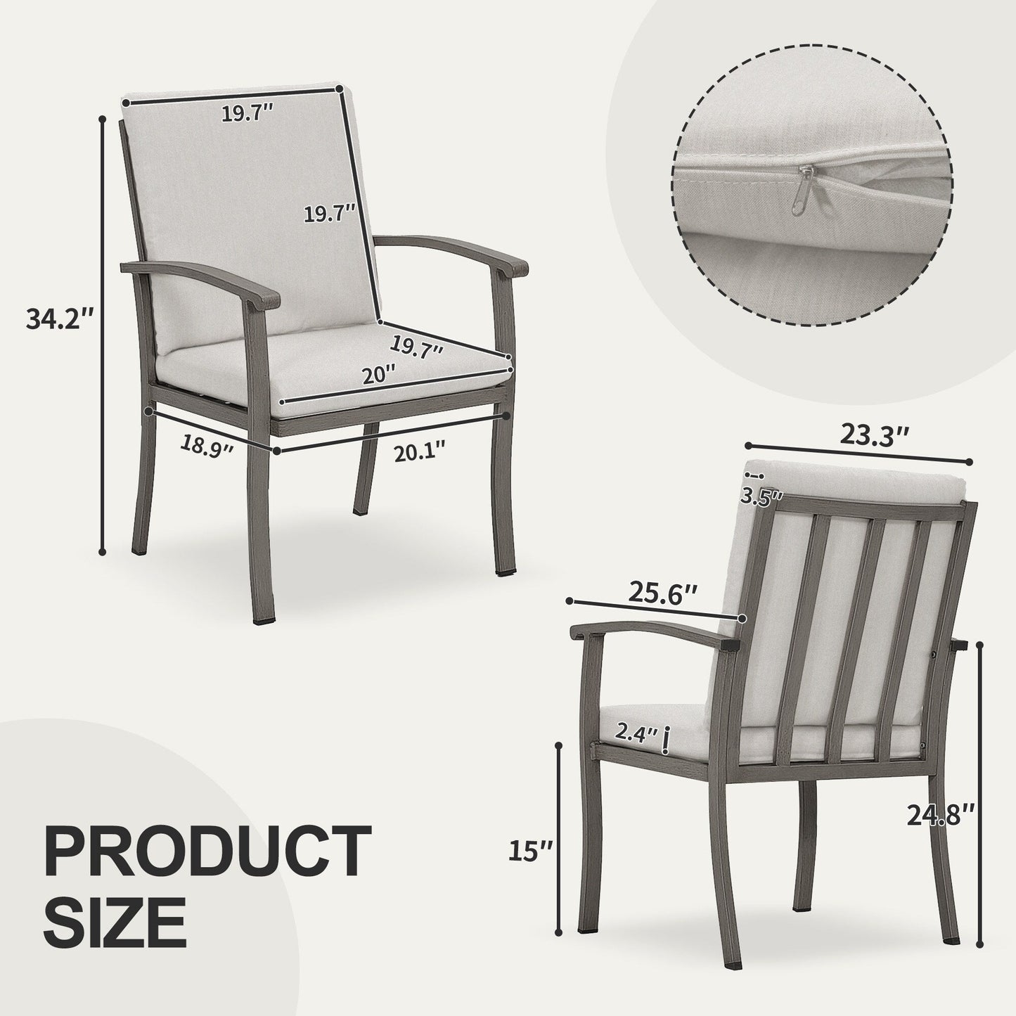Ensemble de salle à manger de patio en aluminium 9 pièces EGEIROS LIFE AluLux avec coussins lavables
