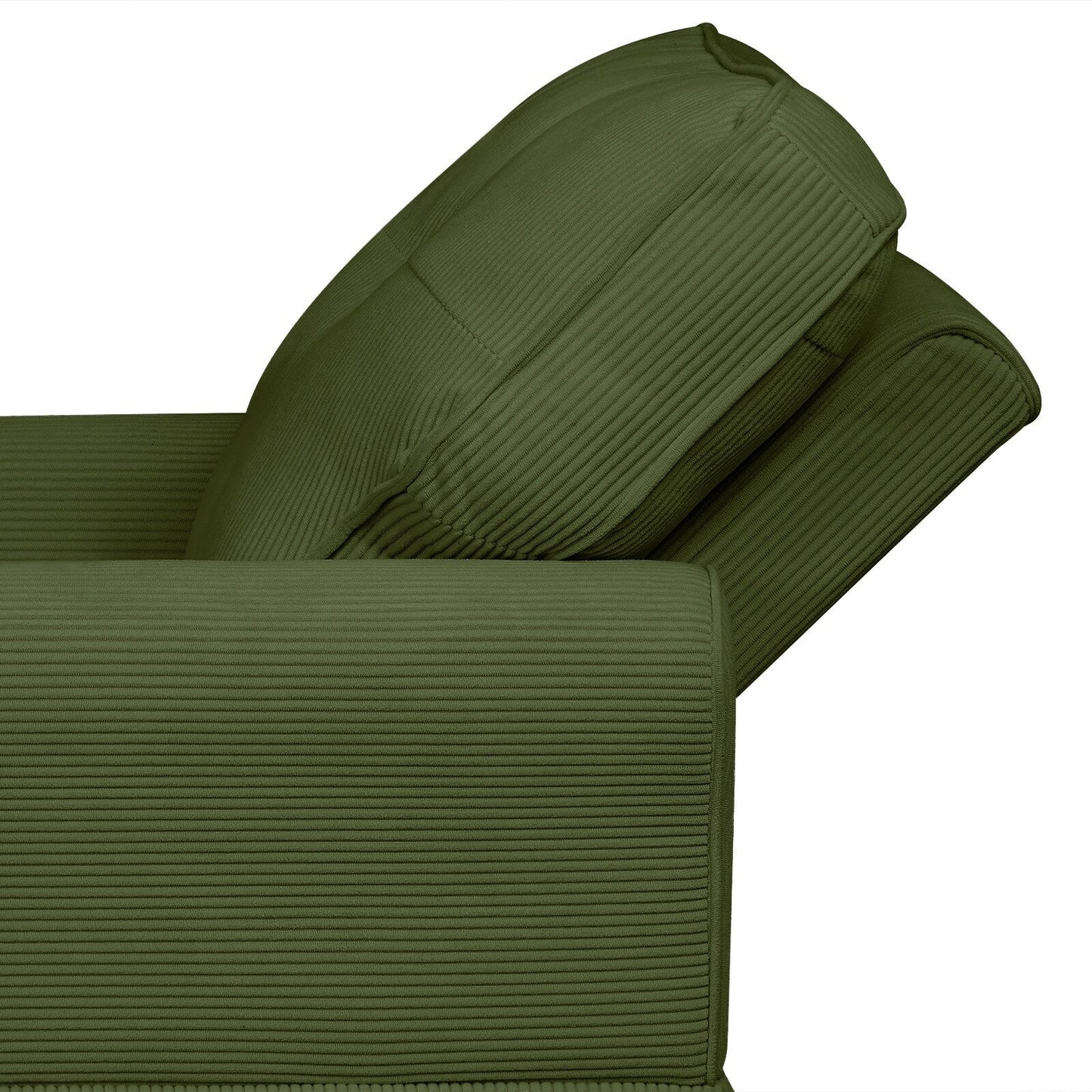 Fauteuil inclinable d'intérieur élégant en velours côtelé, fauteuil de salon rembourré, canapé-lit, banc de rangement avec garniture cloutée